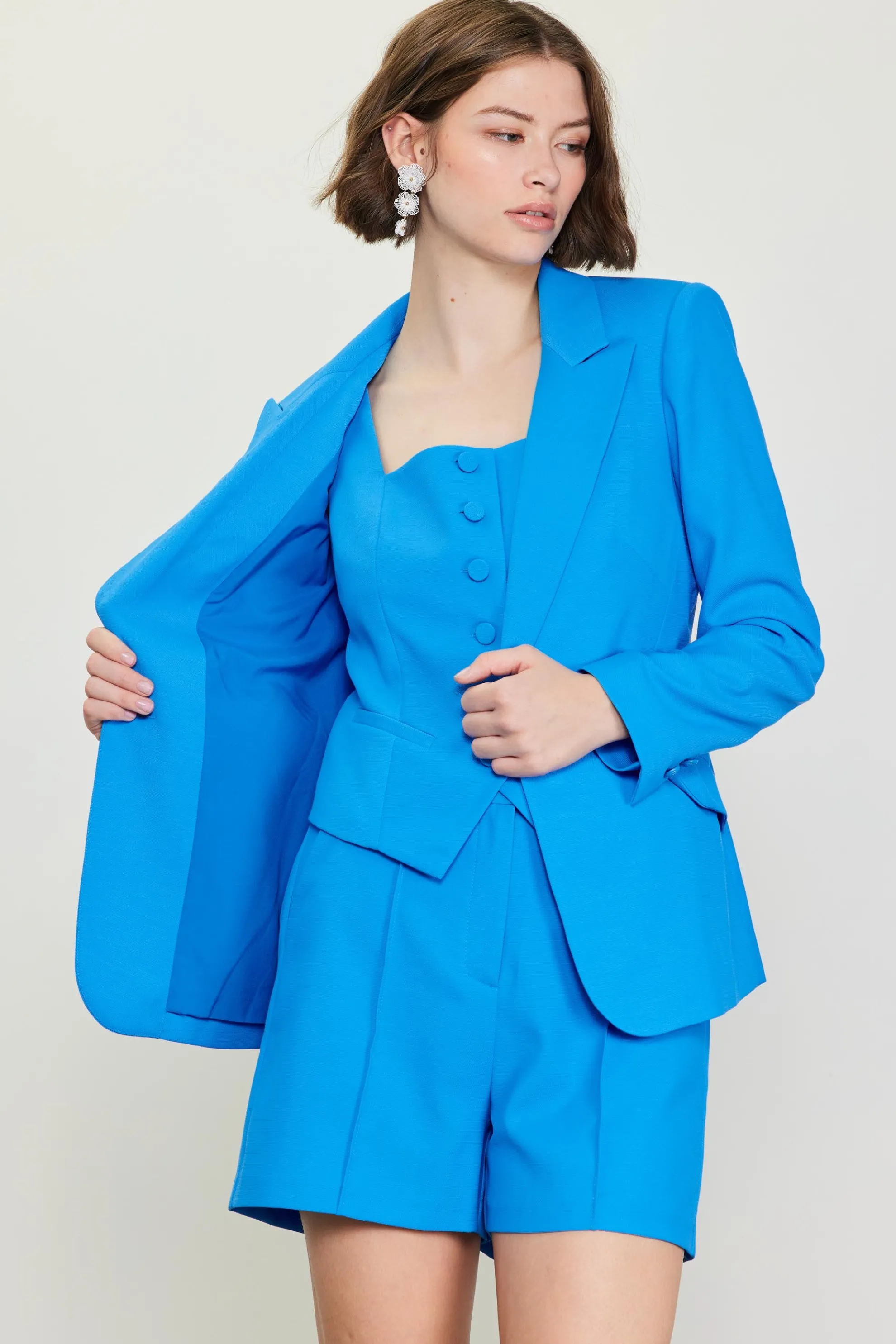 Square Neck Button Vest