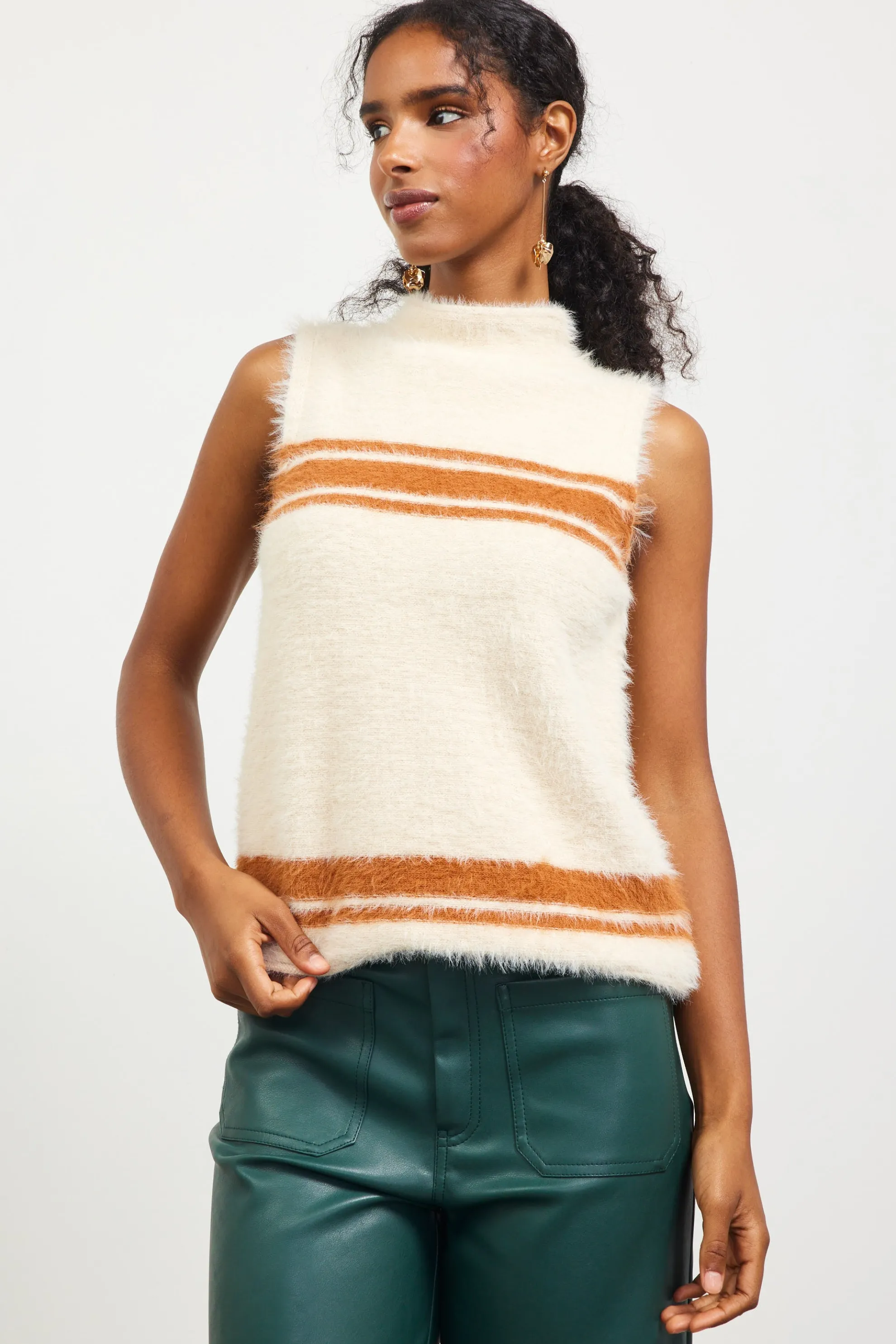 Nora Mock Neck Sweater Vest
