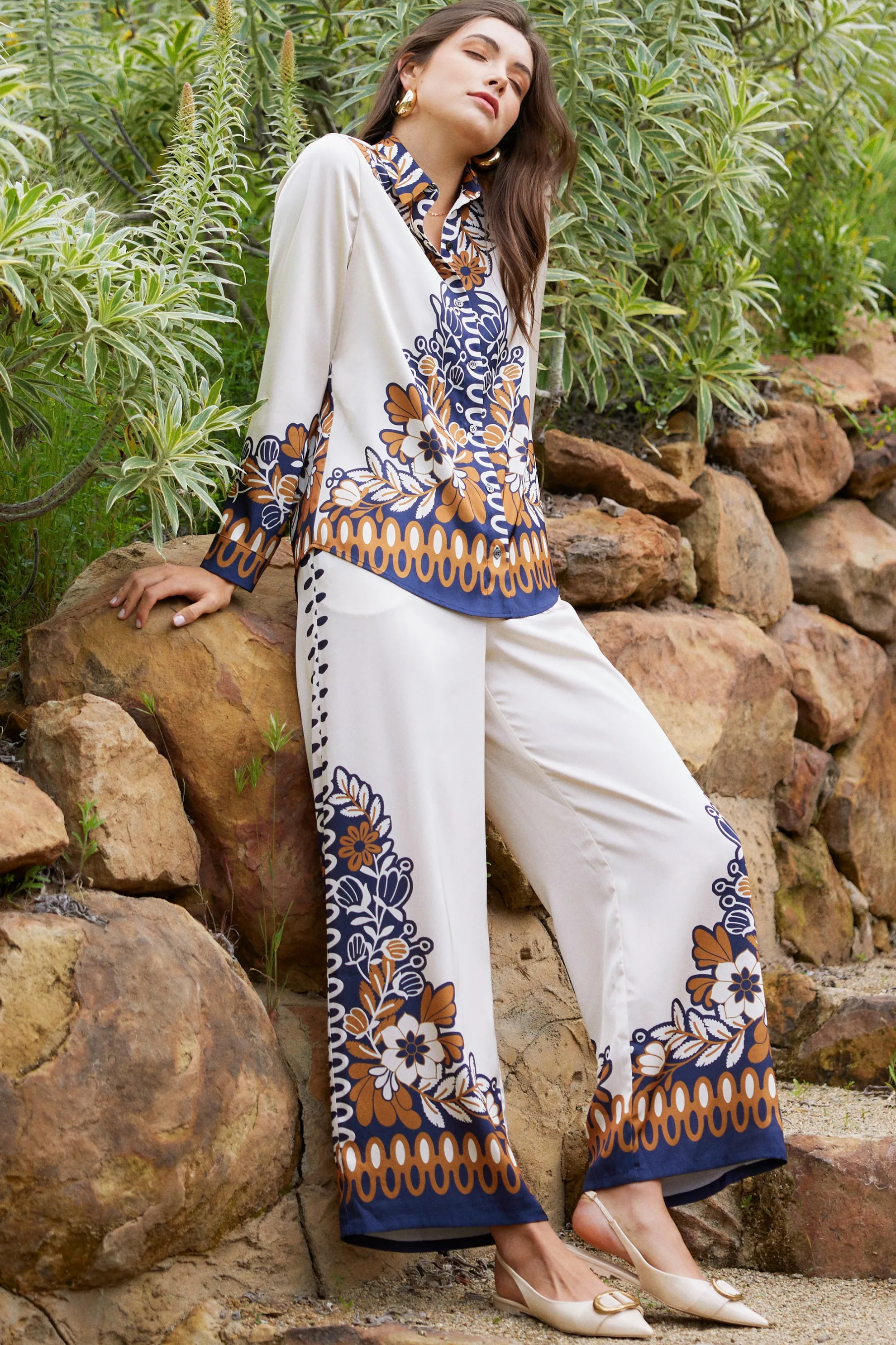 Blythe Floral Print Relaxed Pants