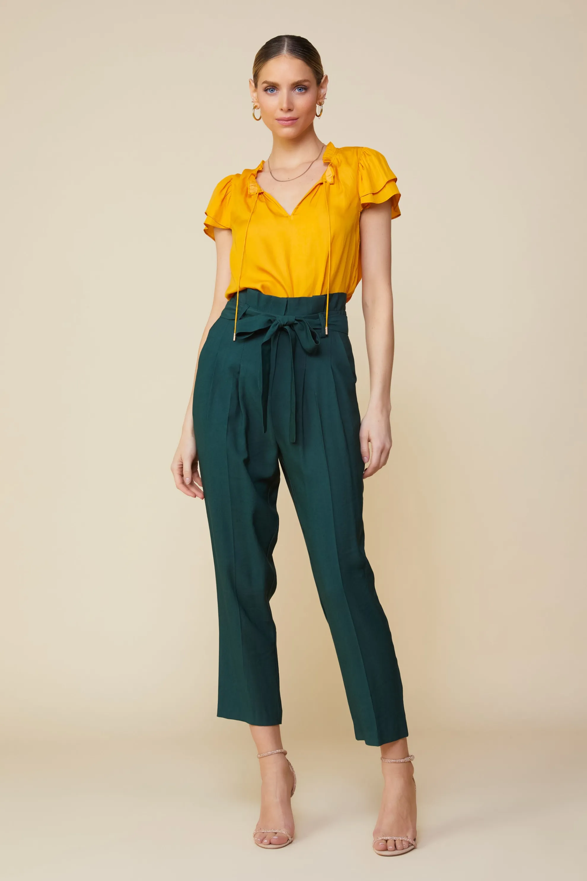 Paper Bag Belted Pants