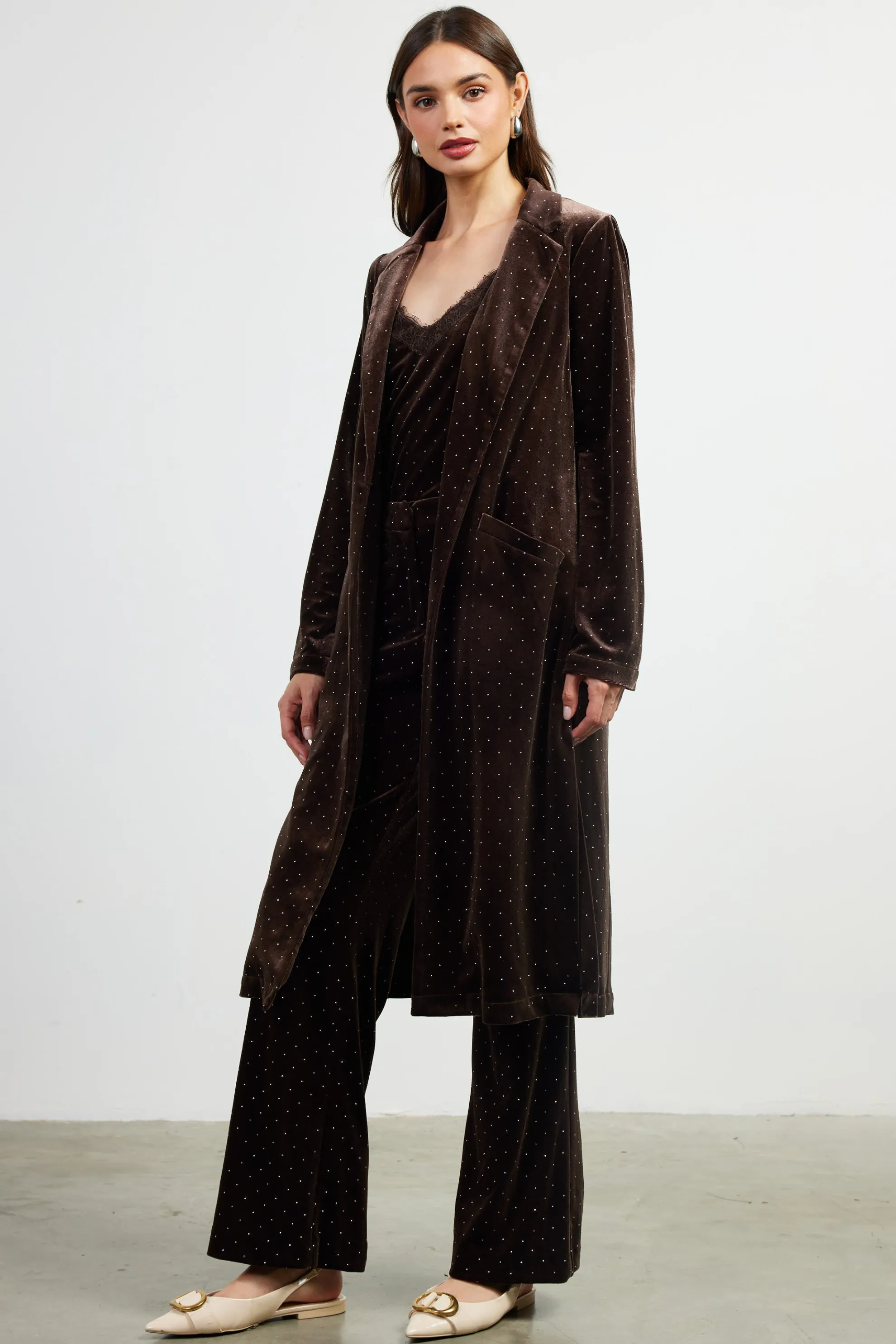 Rhinestone Velvet Duster