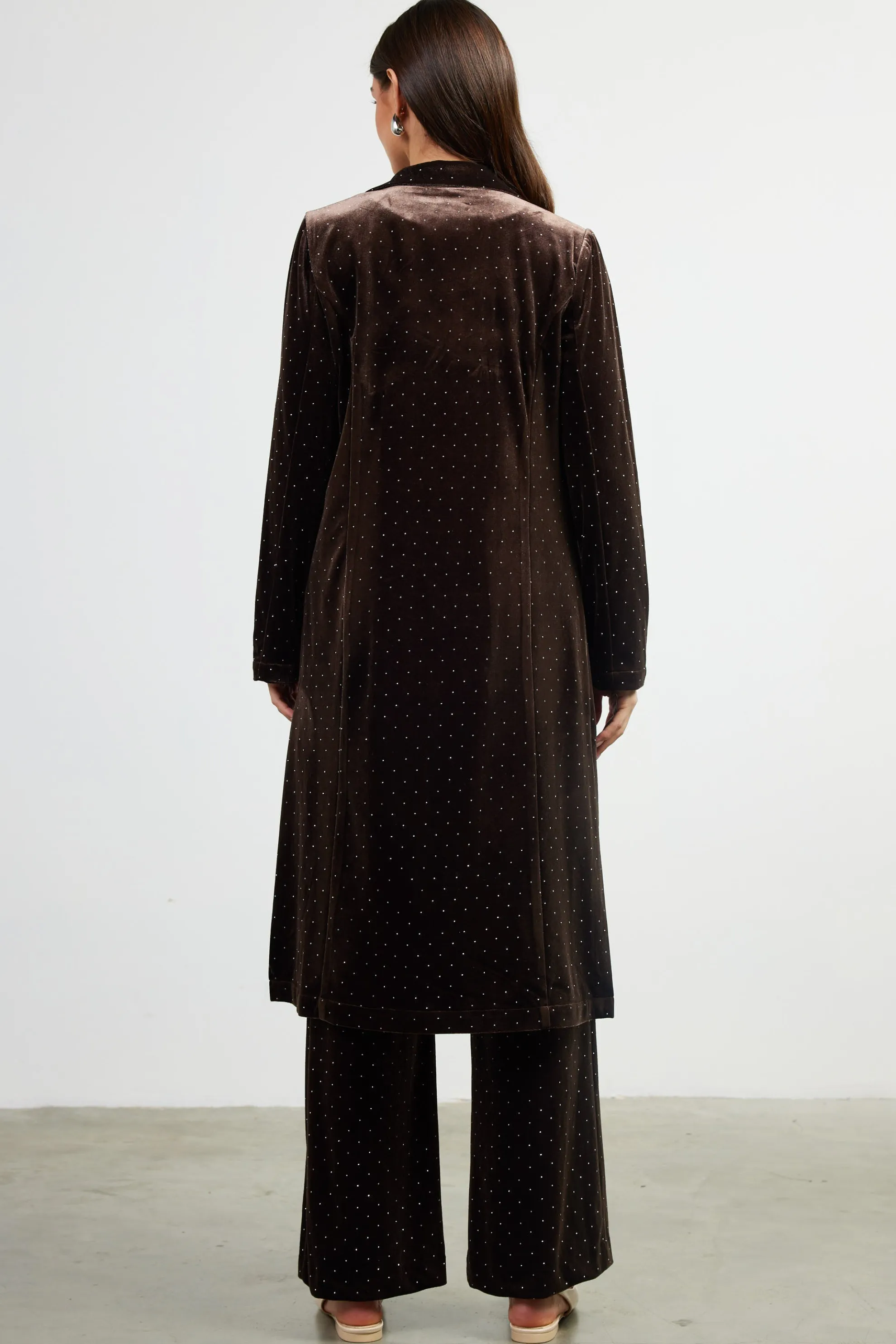 Rhinestone Velvet Duster