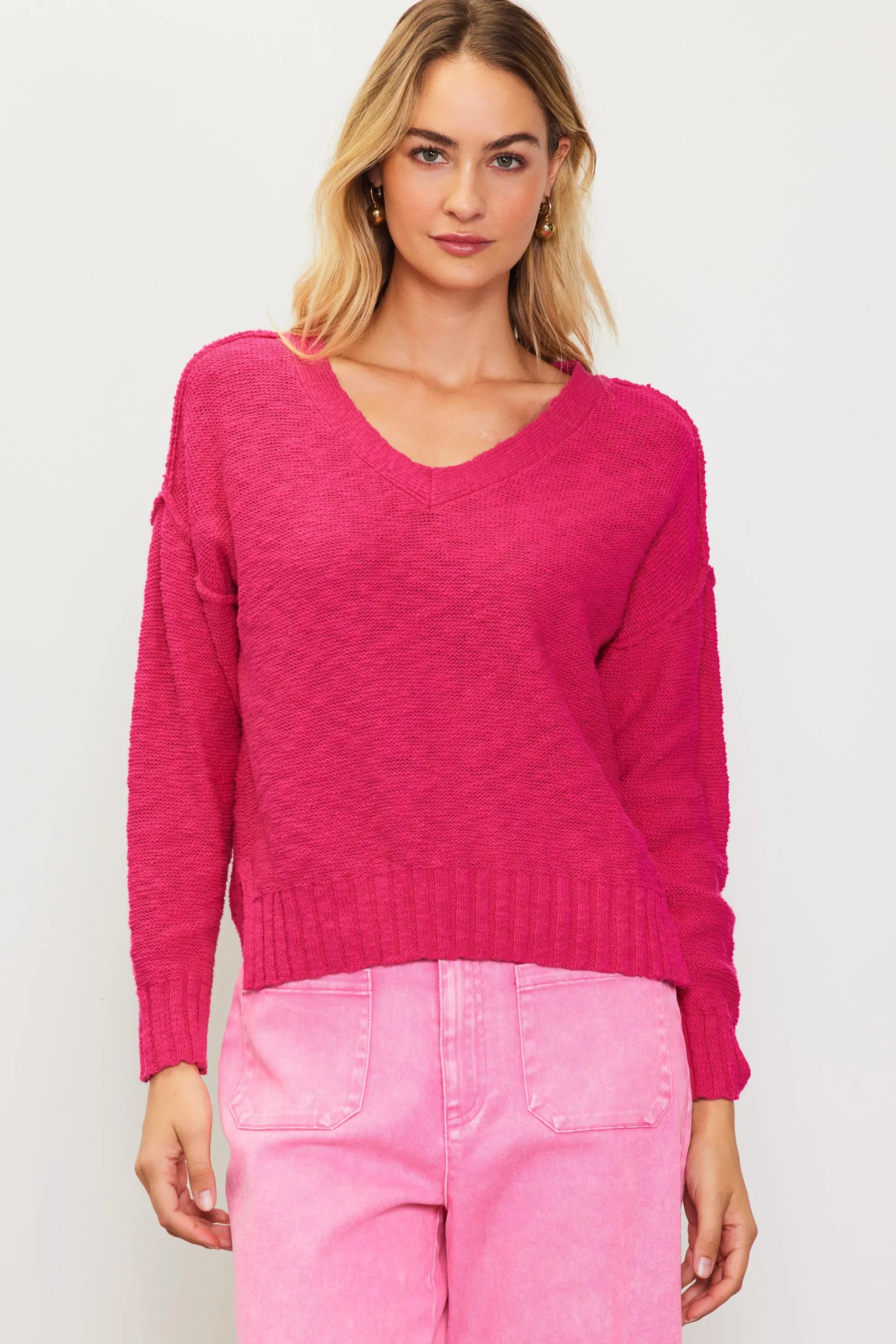 Relaxed V Neck Sweater