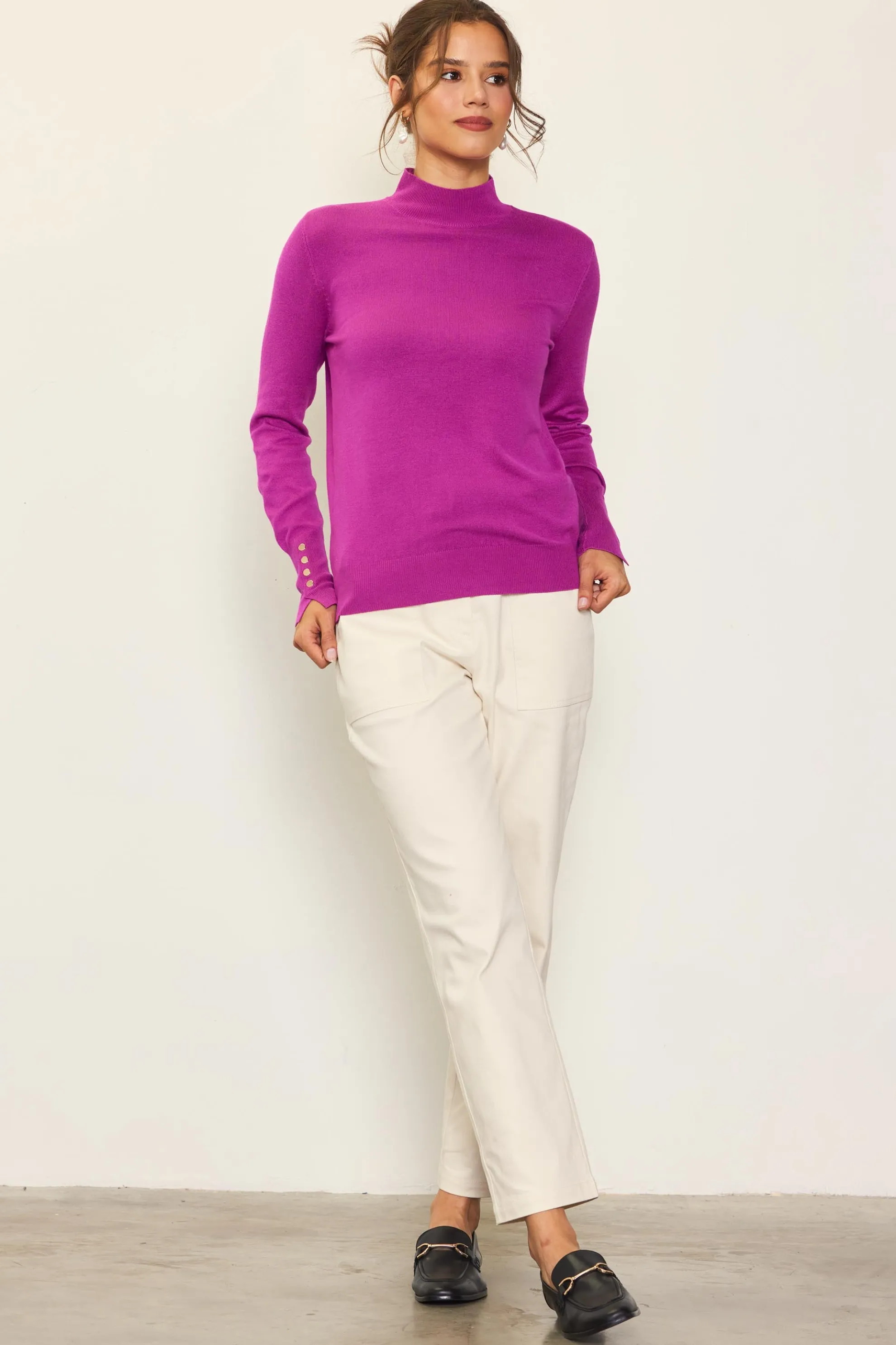 Longsleeve Mock Neck Sweater