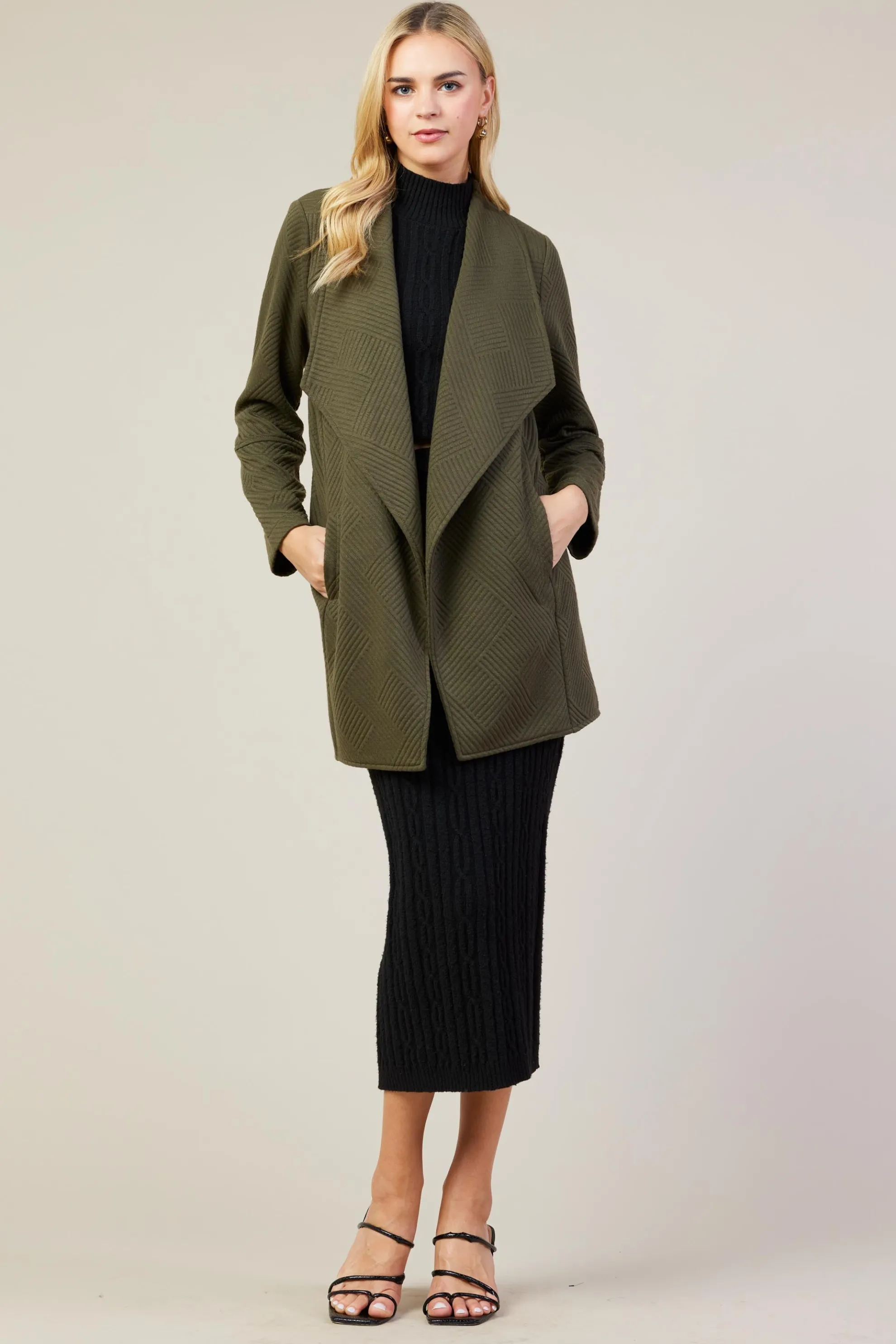 Open Front Knit Cardigan