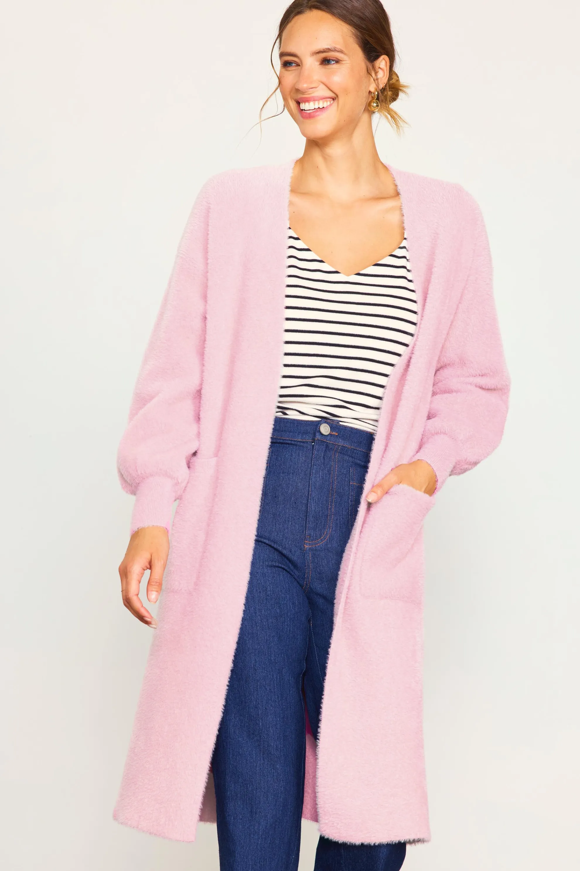 Fuzzy Longsleeve Cardigan