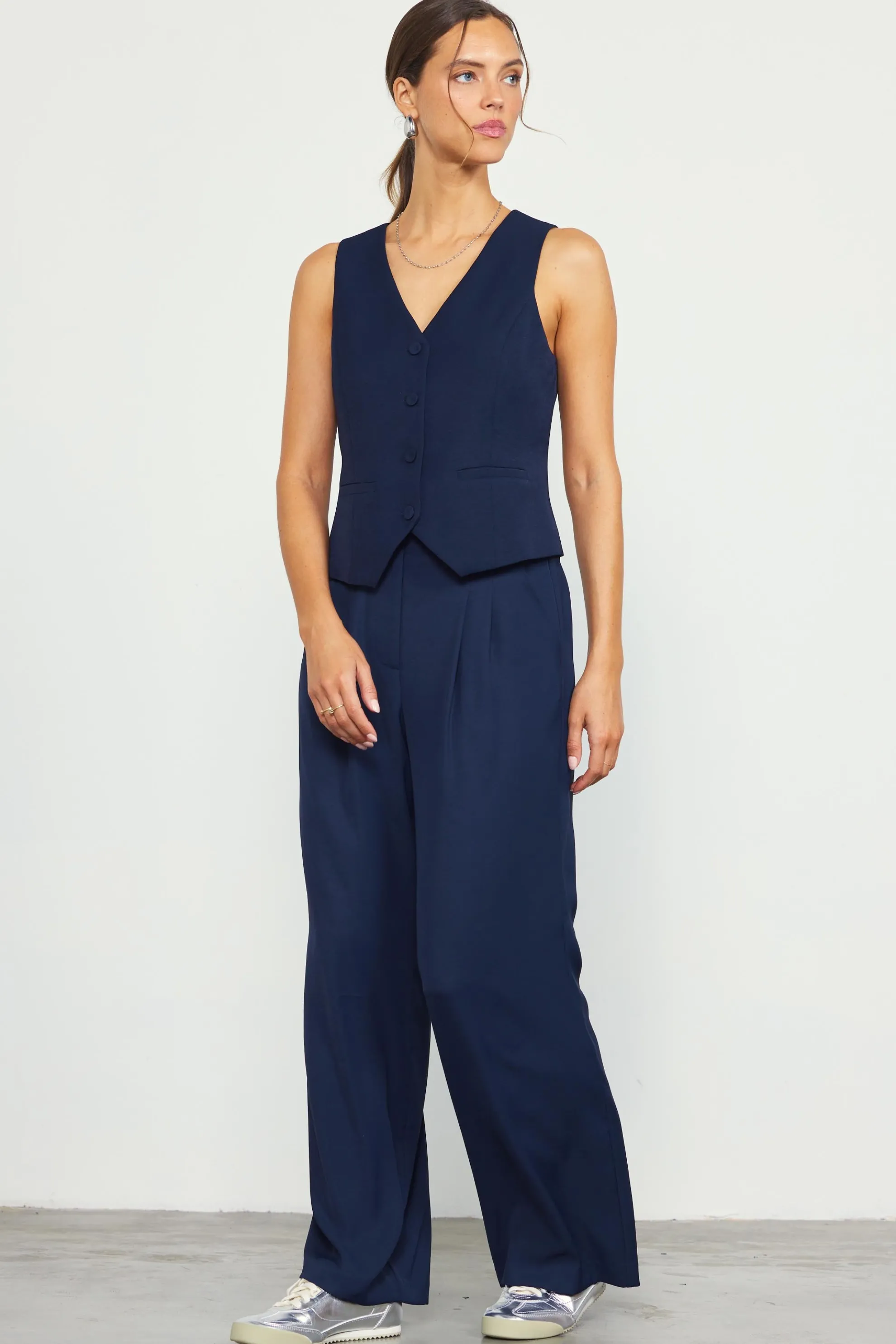 Recycled Button Down Vest