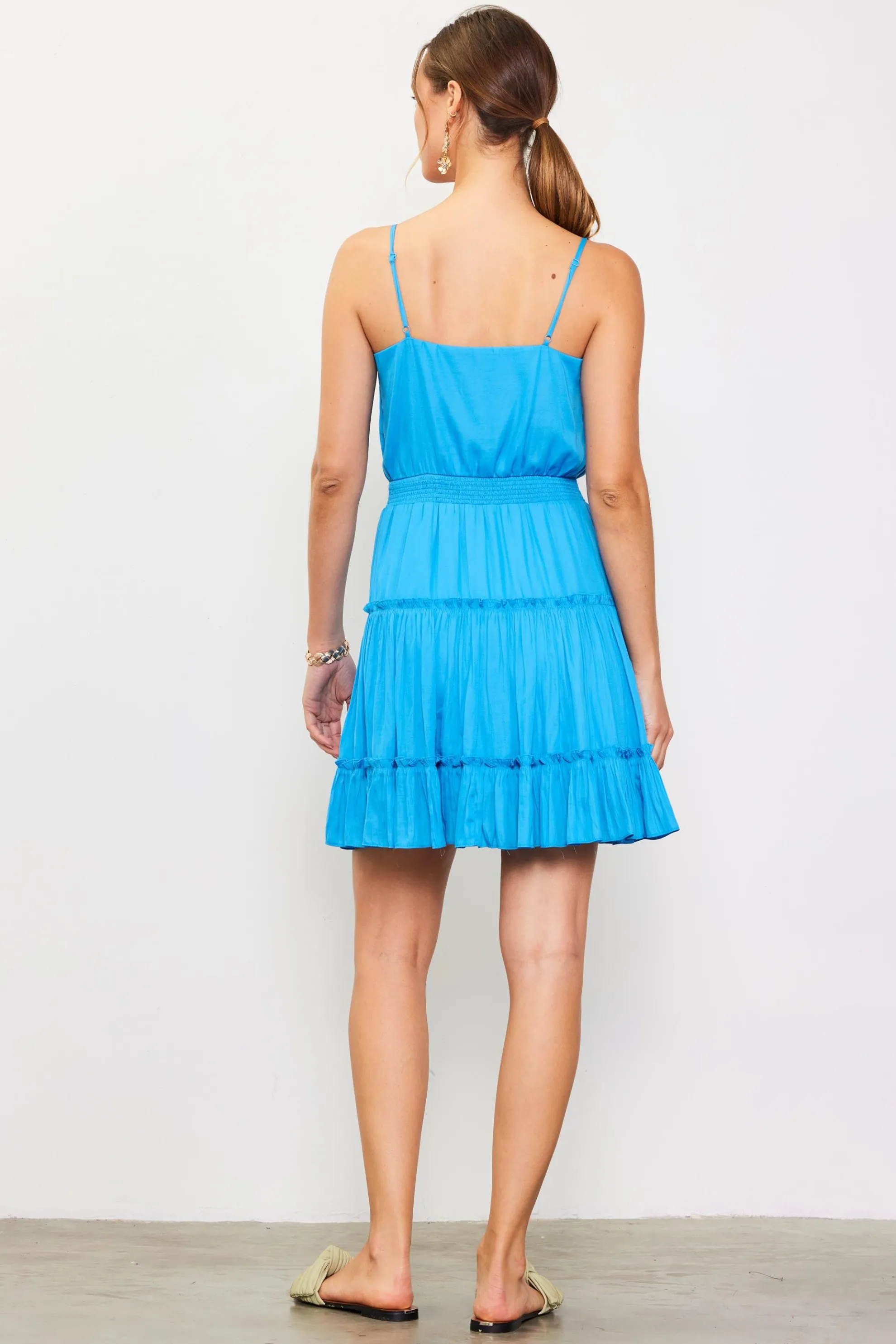 Smocked Waist Mini Dress