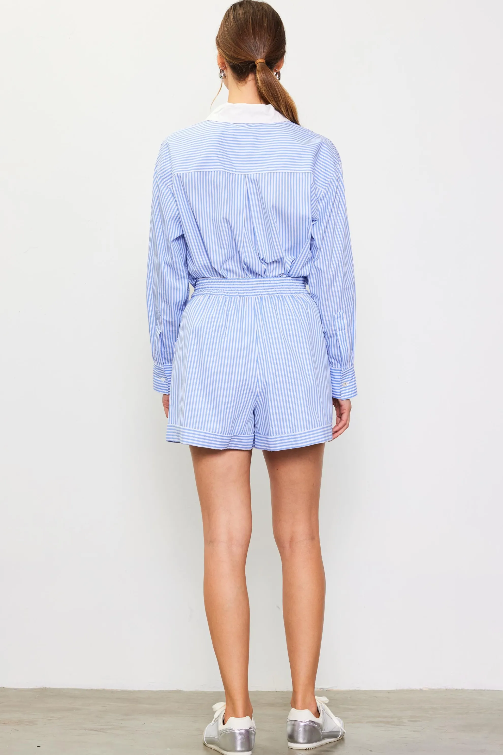 Striped High Waisted Shorts