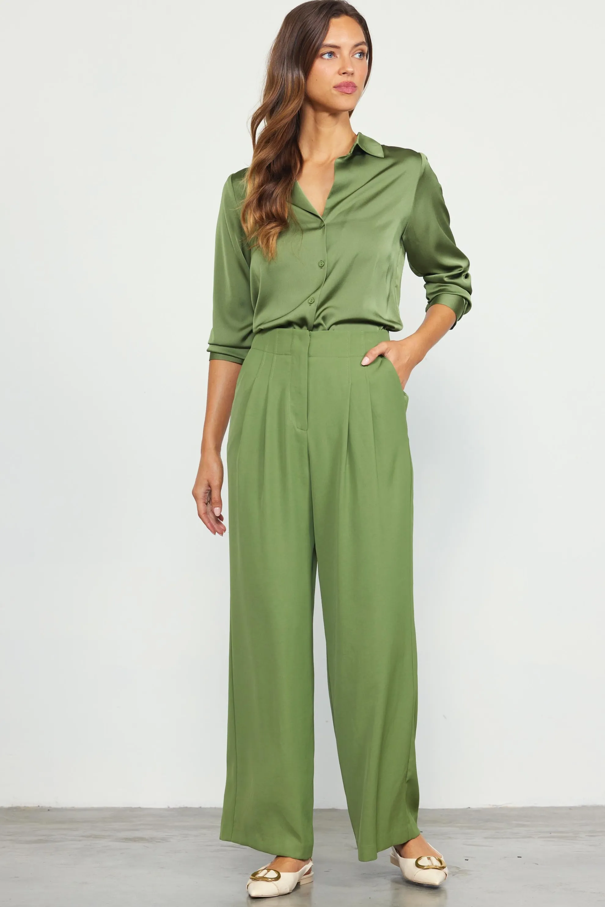 Recycled Wide Leg Pants