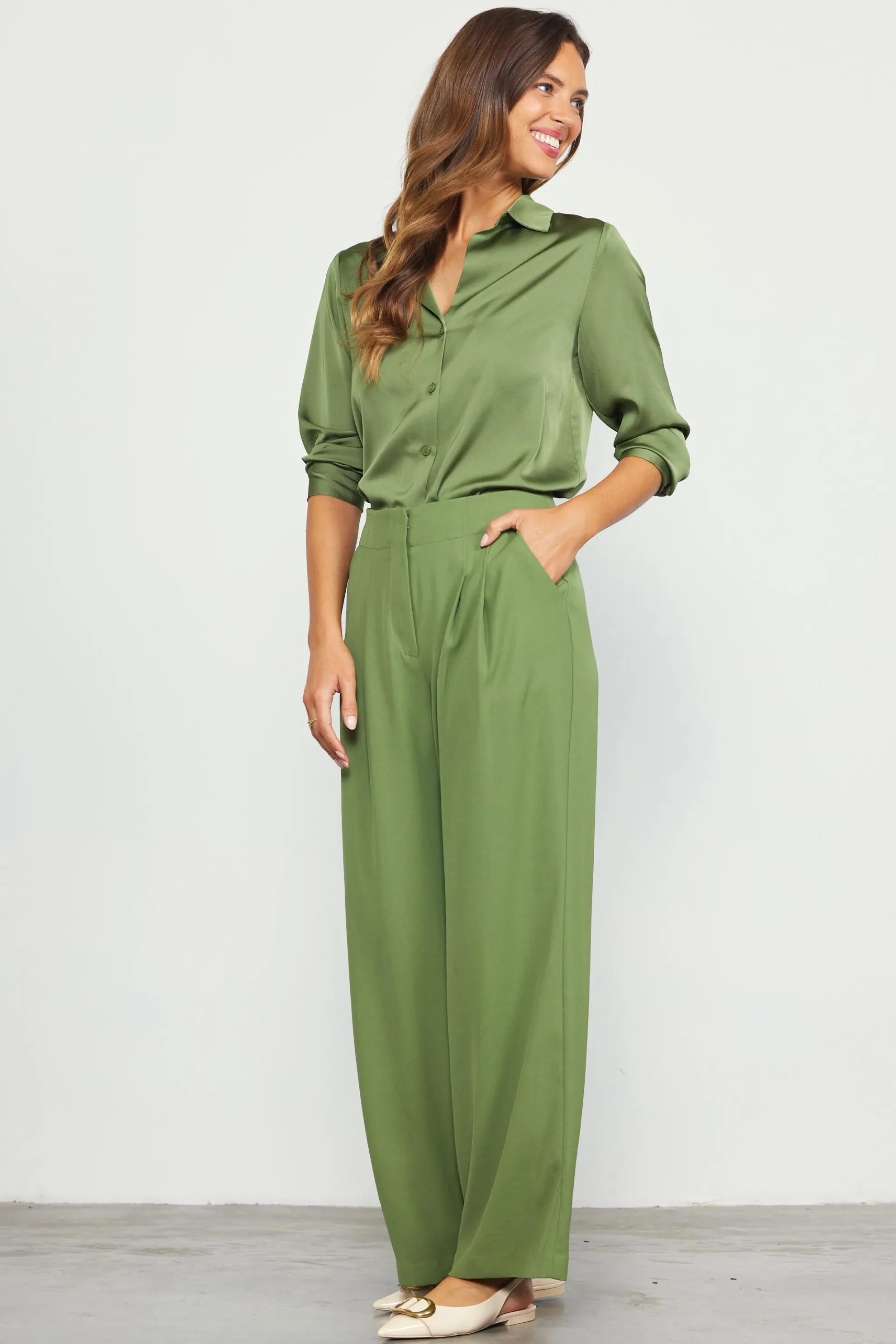 Recycled Wide Leg Pants