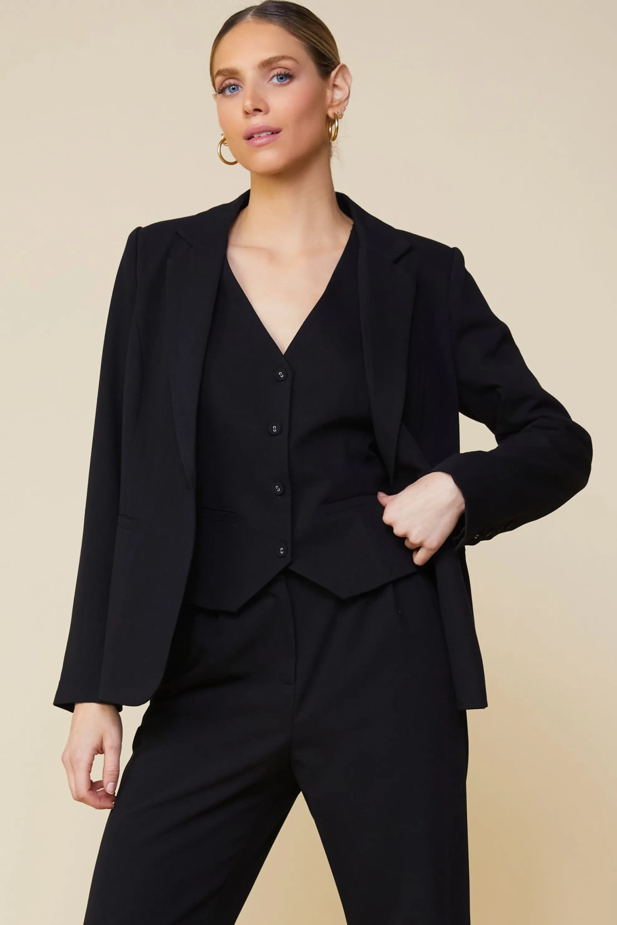 Tailored Single Button Blazer
