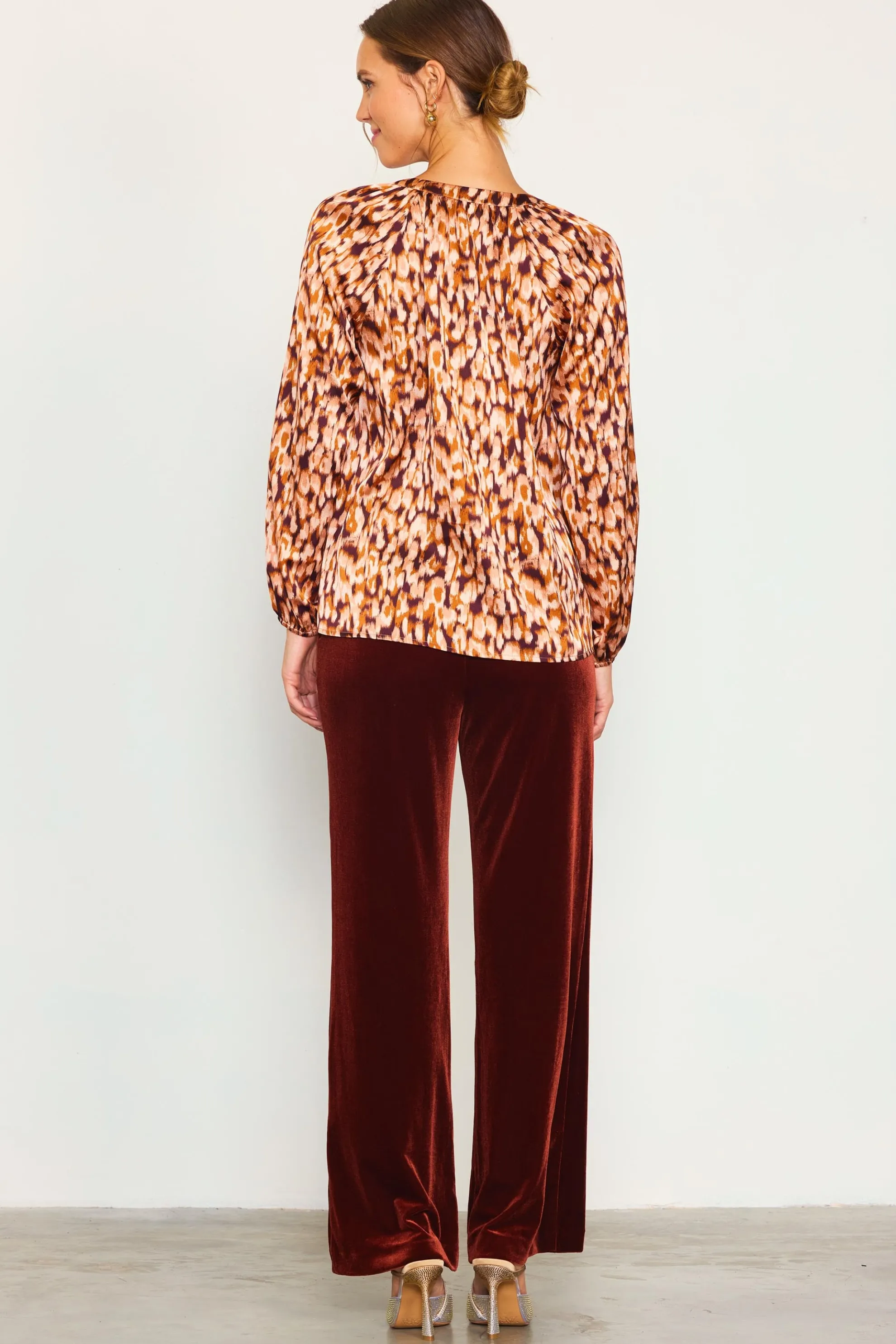 Leopard Print Longsleeve Blouse