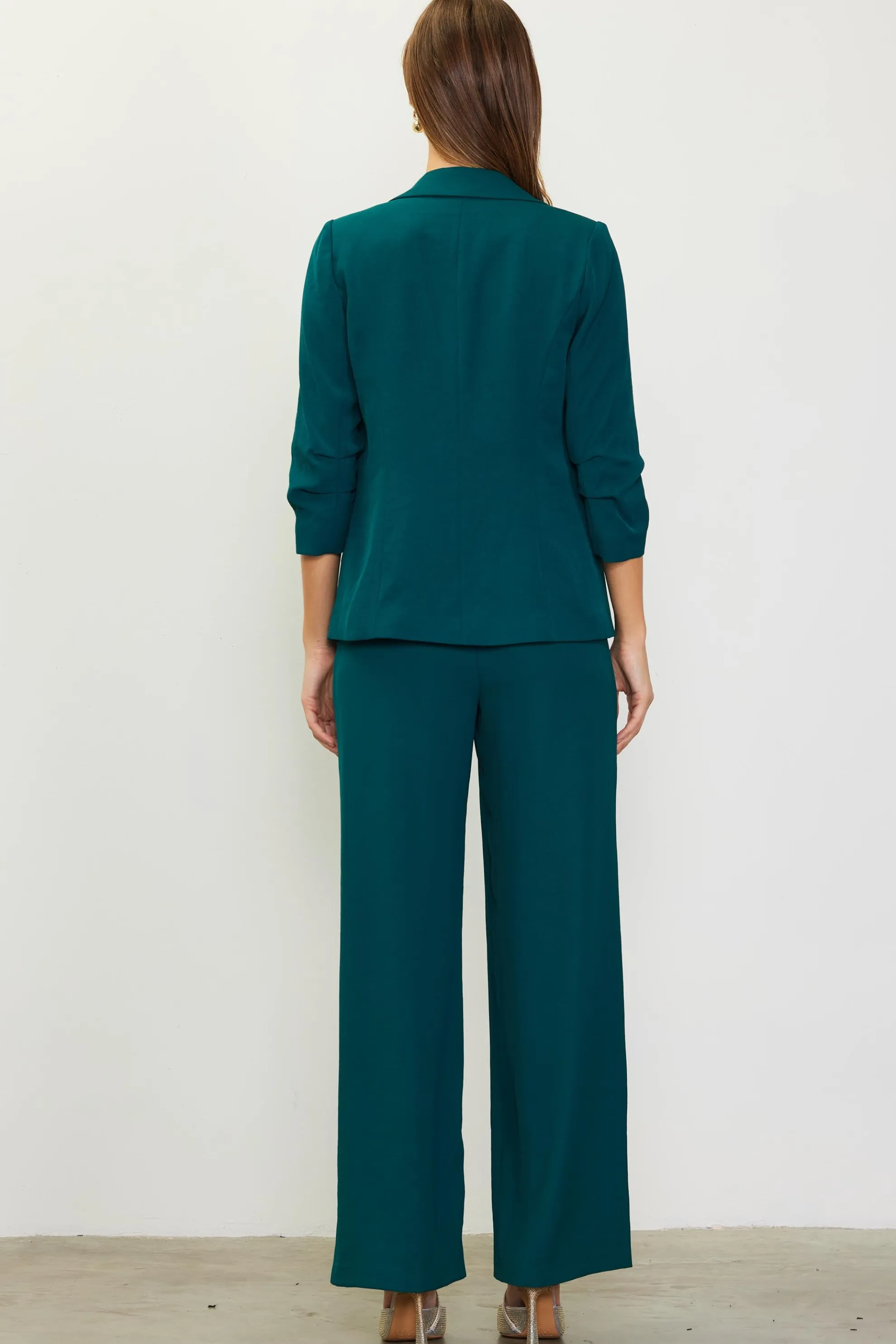 Recycled Shirred Sleeve Blazer