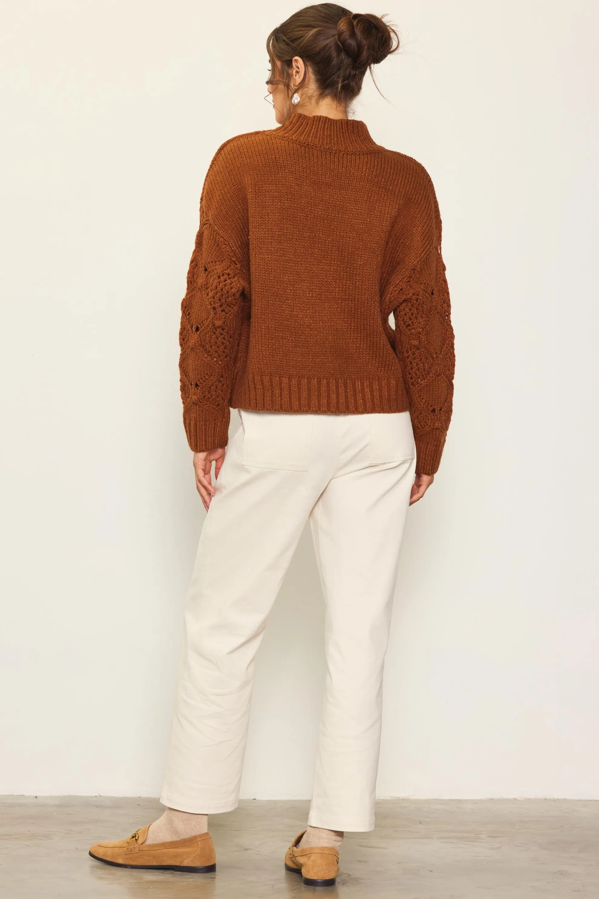 Ribbed Mock Neck Sweater