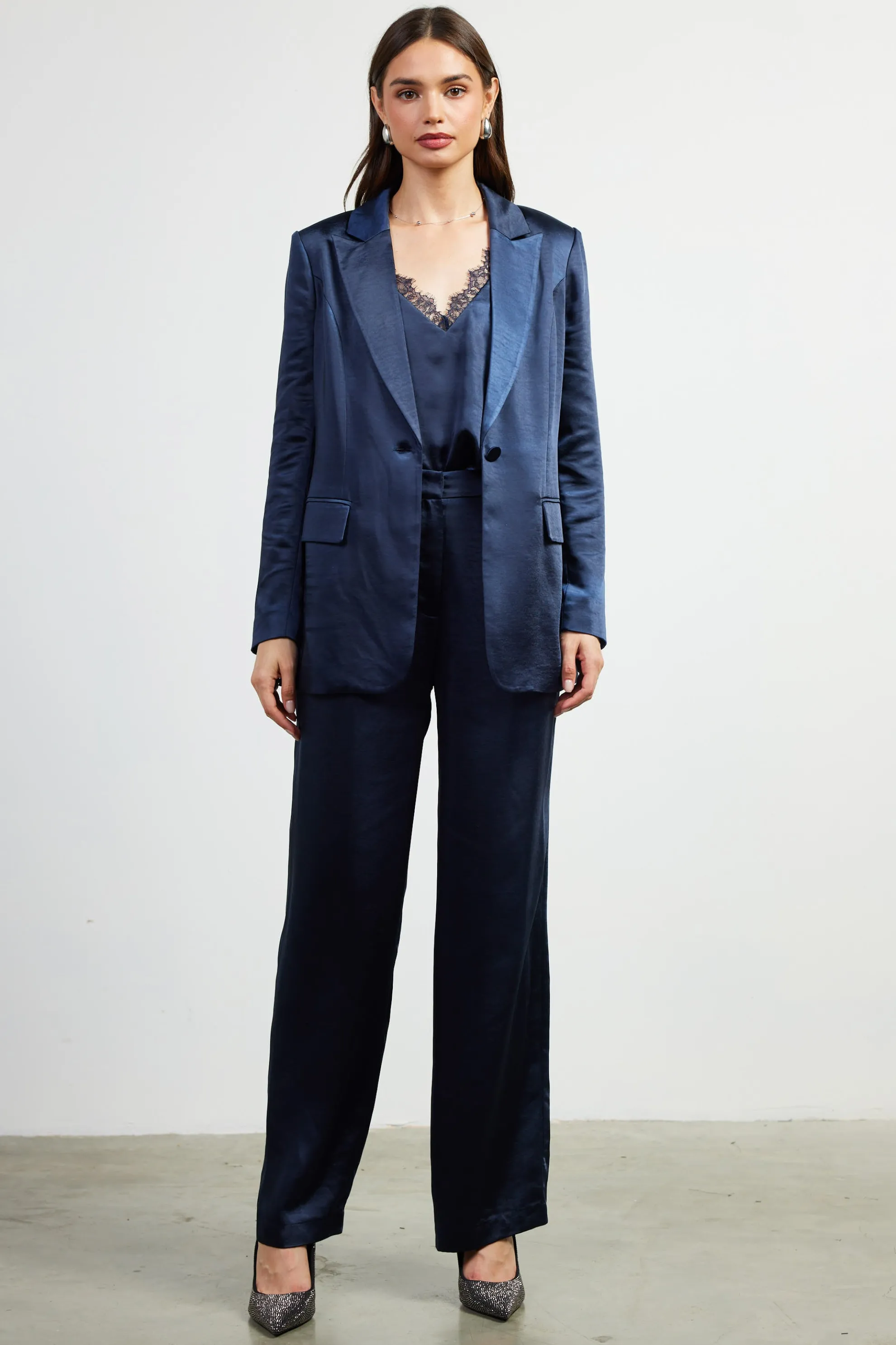 Satin Tailored Blazer