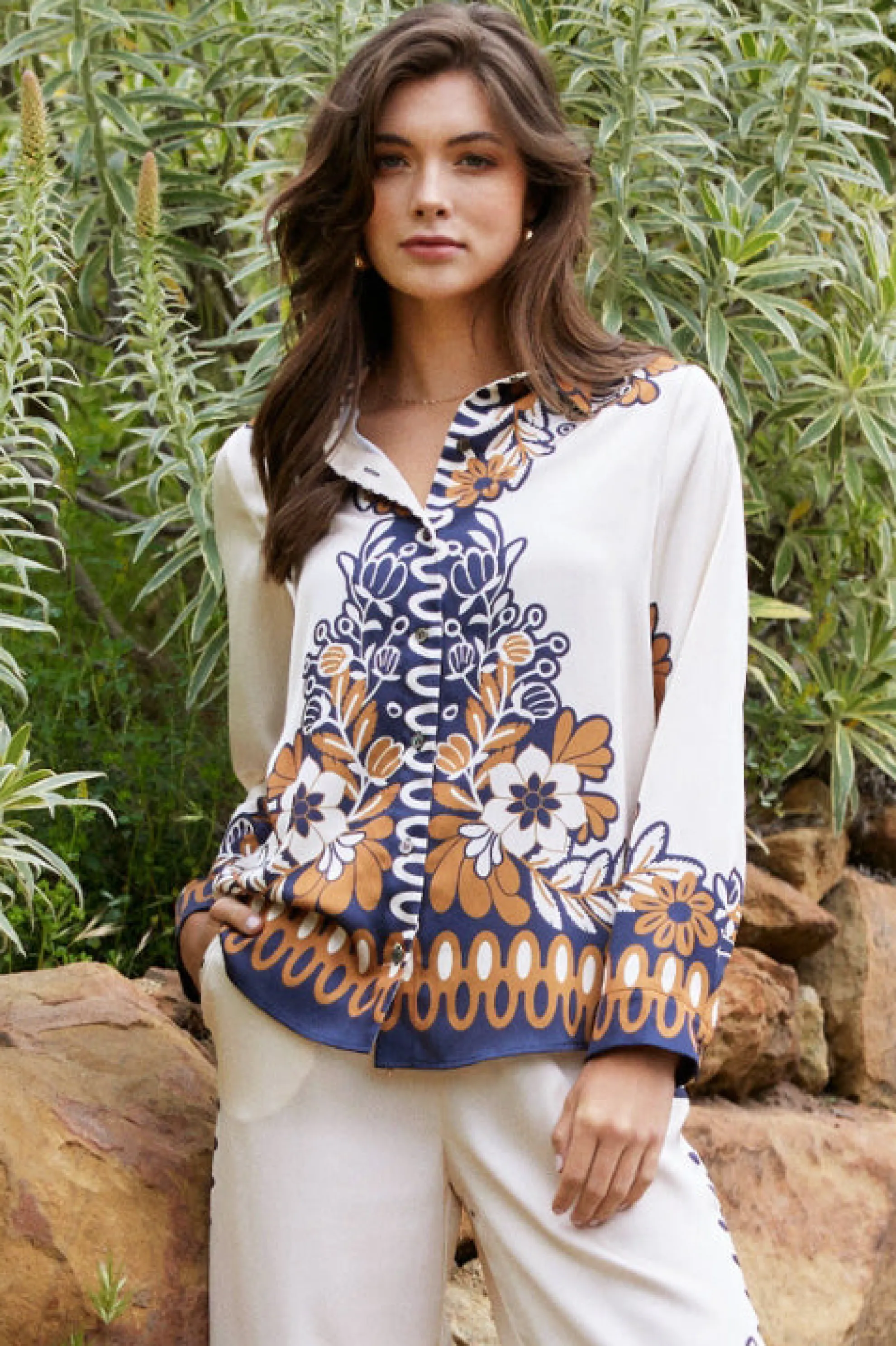 Blythe Floral Print Longsleeve Blouse