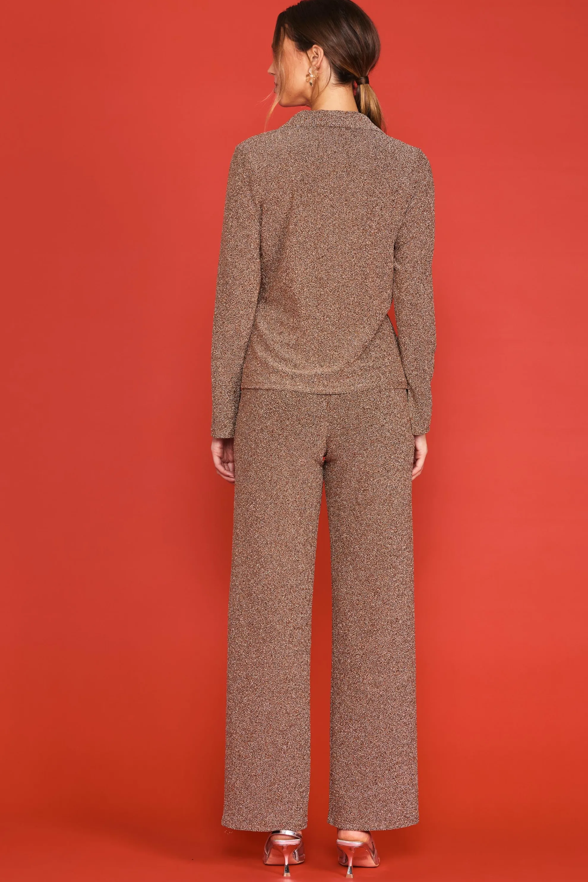 Lurex Button Down Shirt