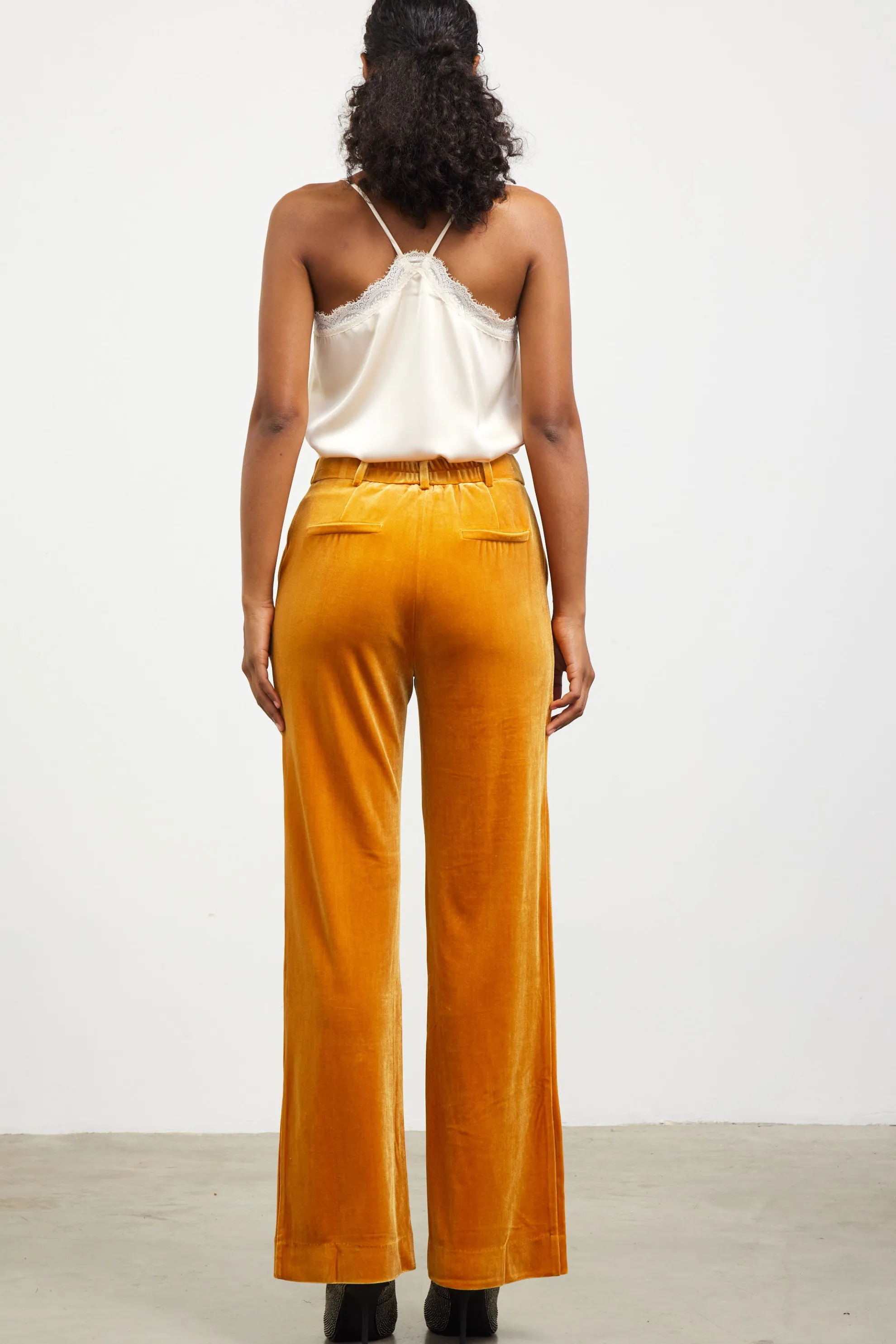 Velvet Wide Leg Pants