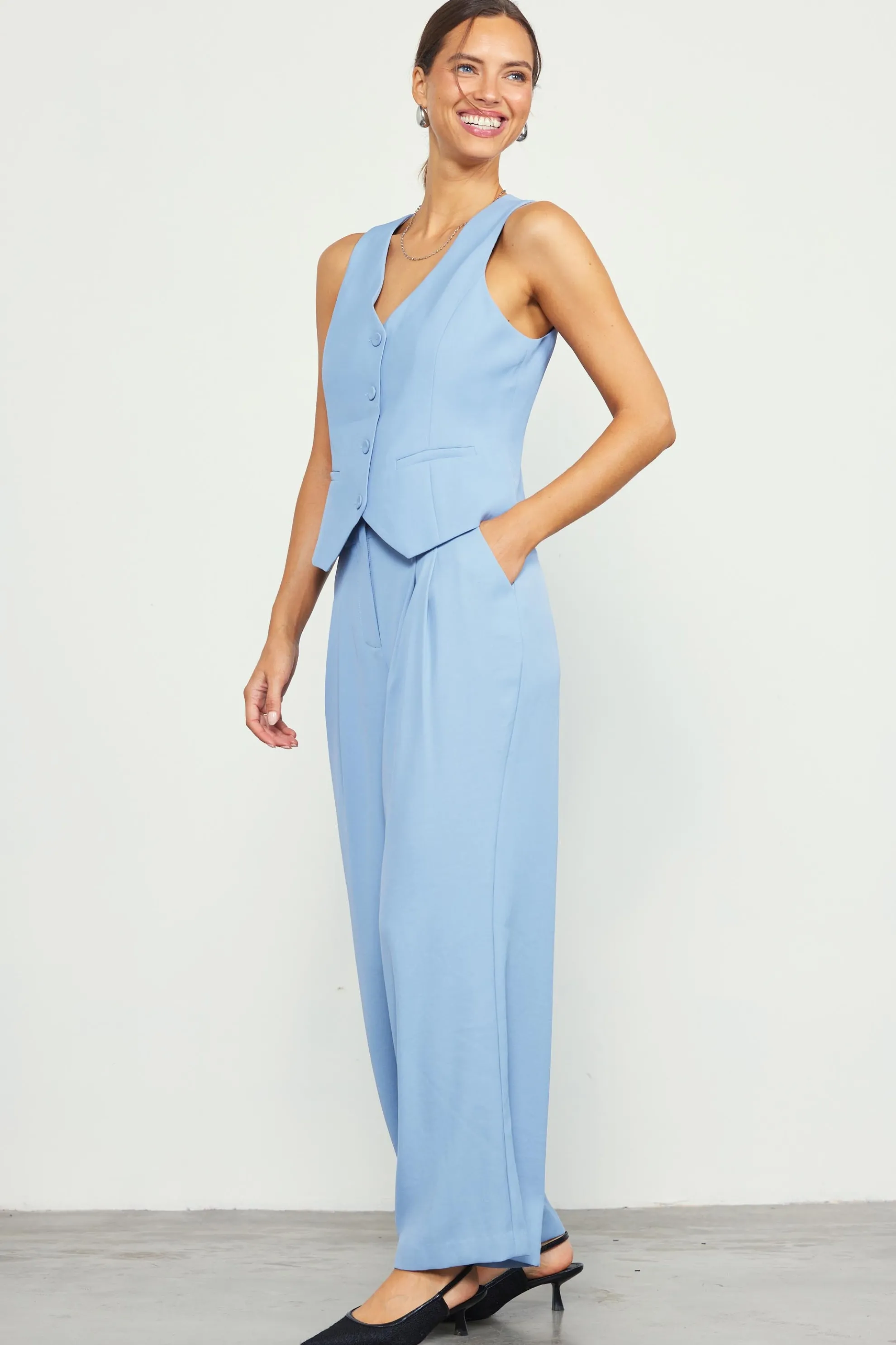 Recycled Button Down Vest