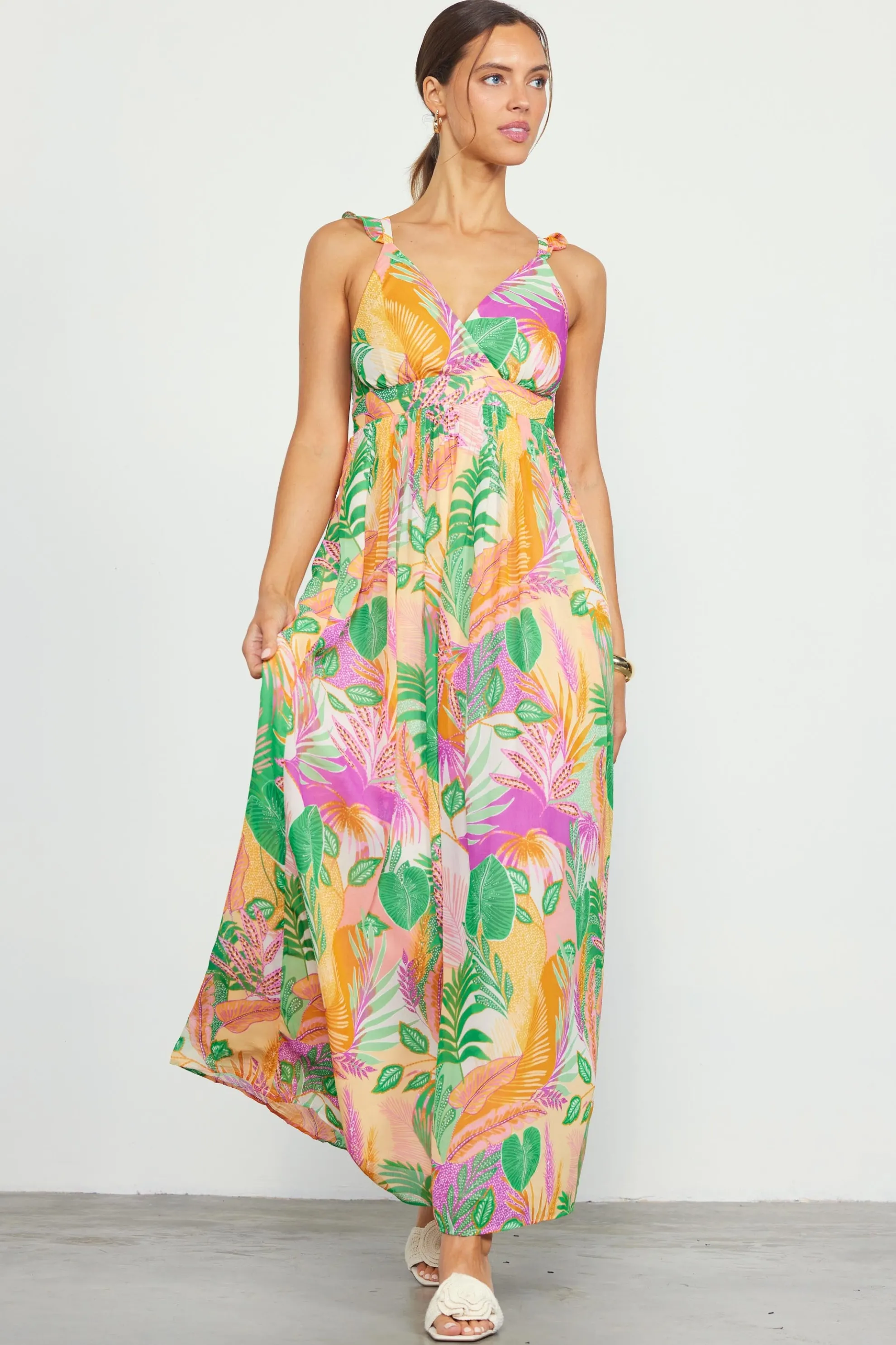 Leilani Floral Print Maxi Dress