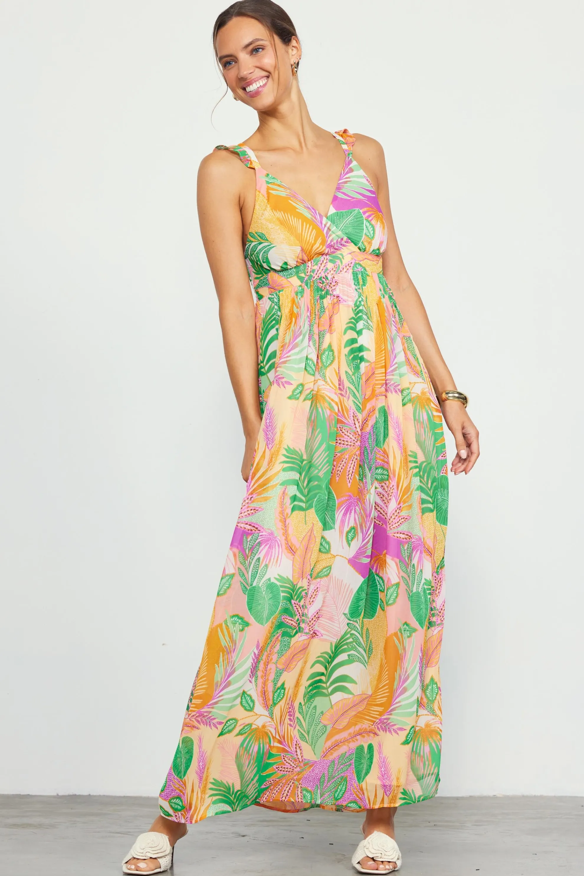 Leilani Floral Print Maxi Dress