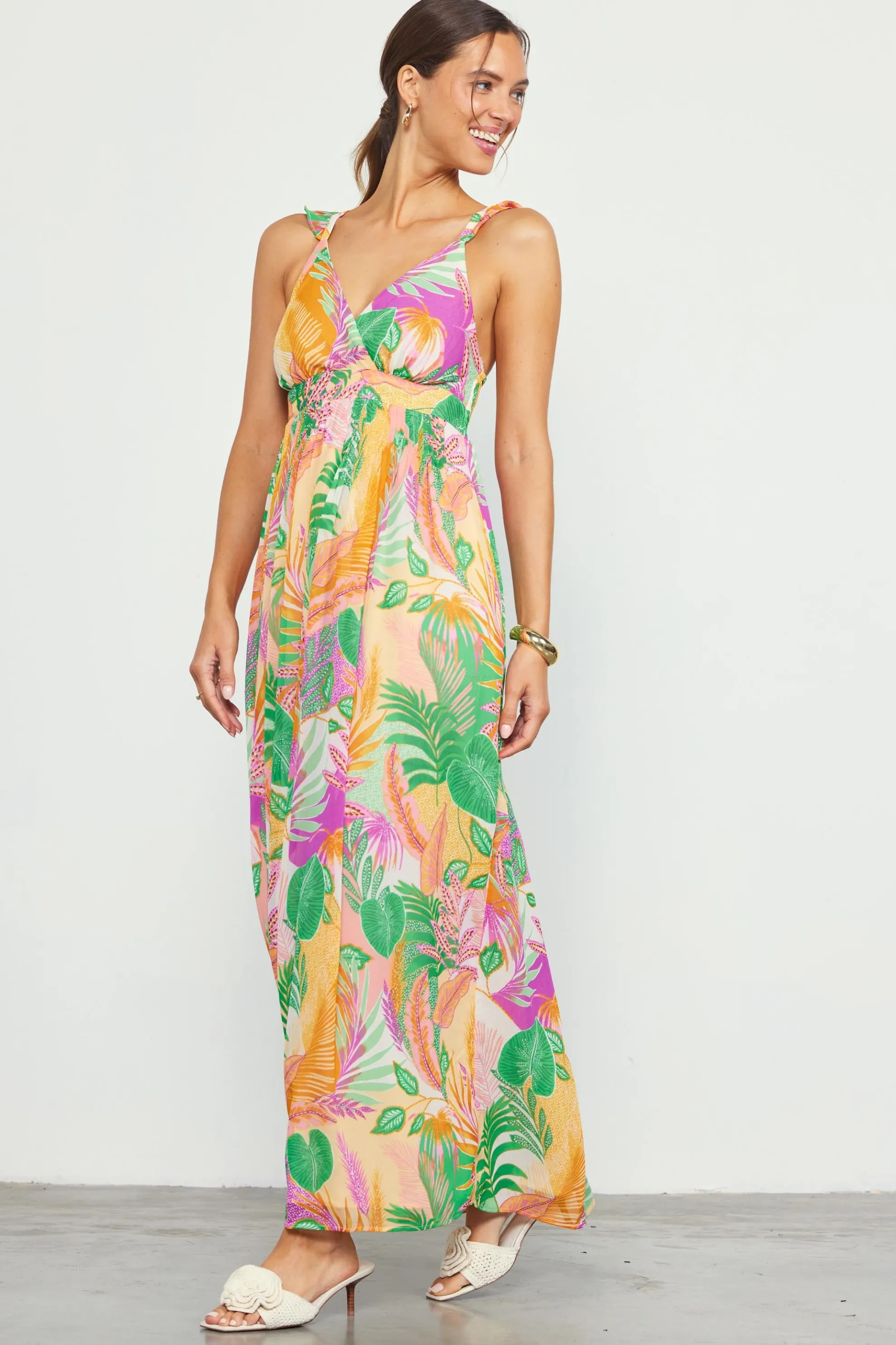Leilani Floral Print Maxi Dress