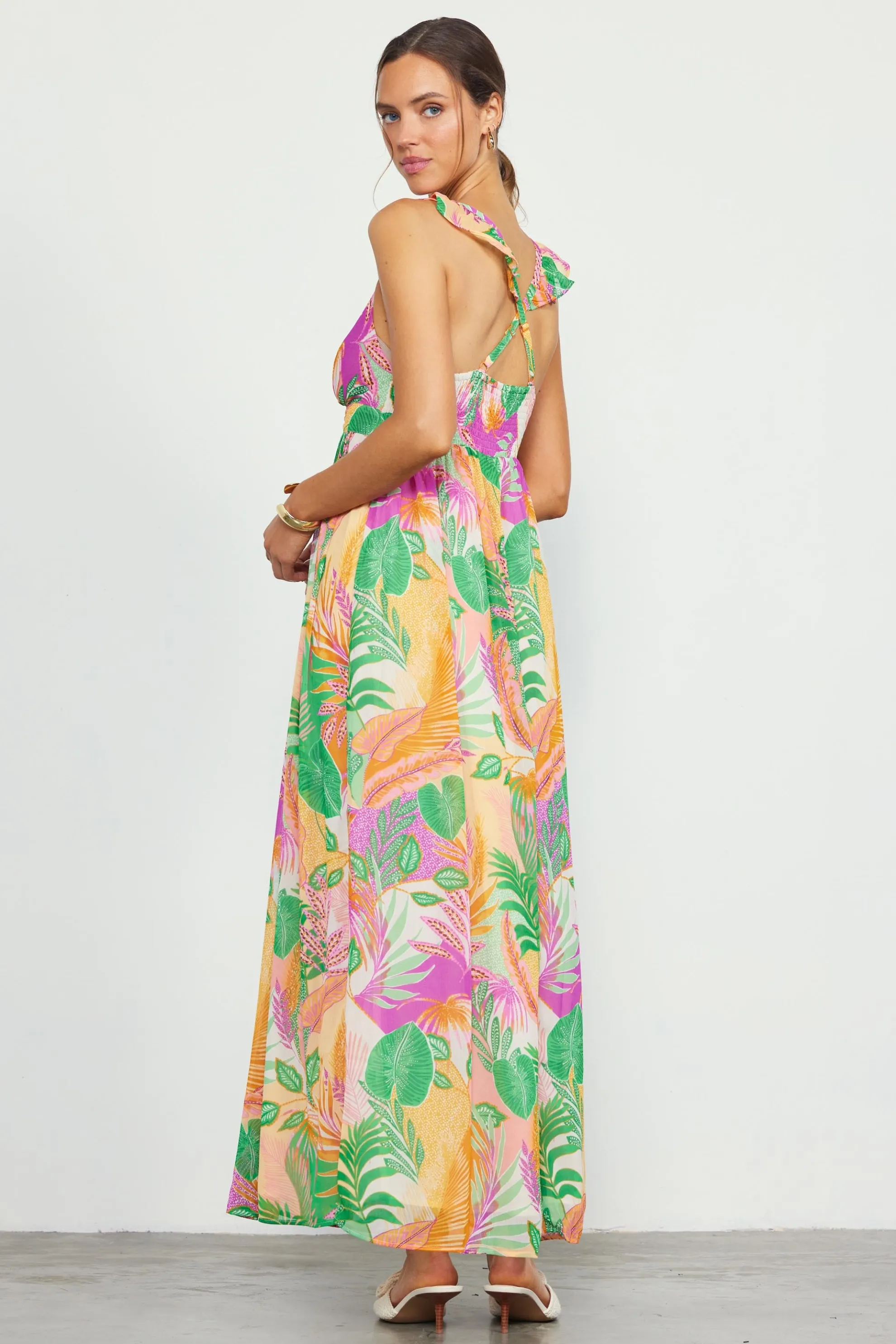Leilani Floral Print Maxi Dress