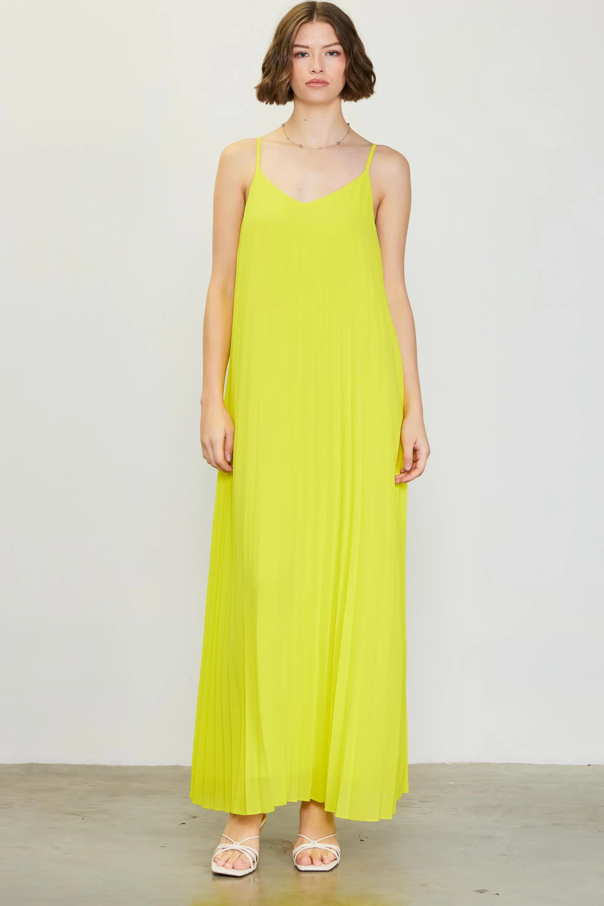 Pleated Maxi Dress