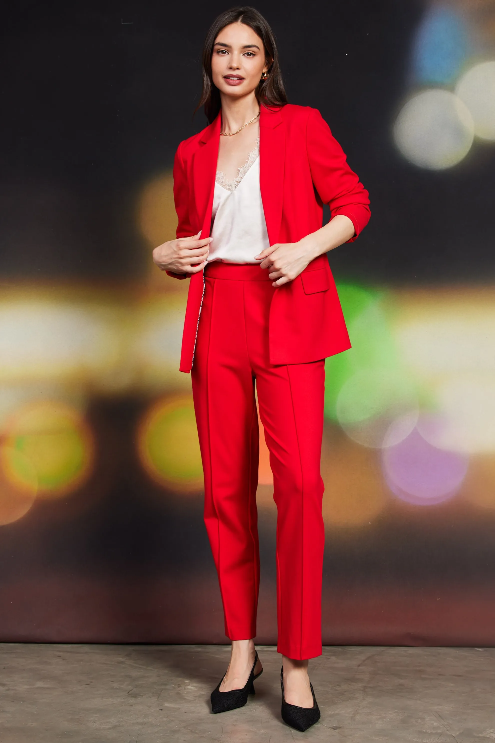 Knit Pintuck Trouser