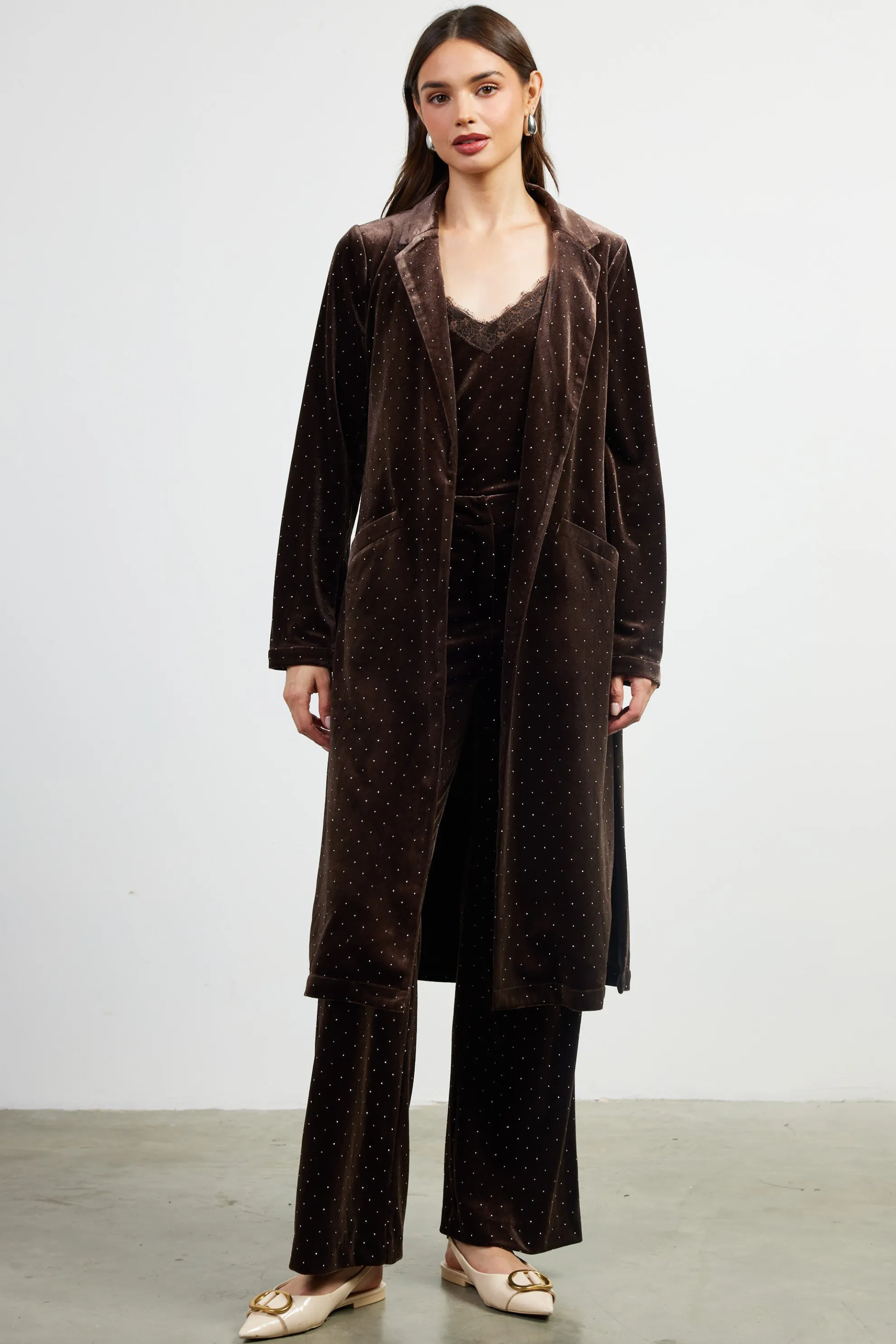 Rhinestone Velvet Cami