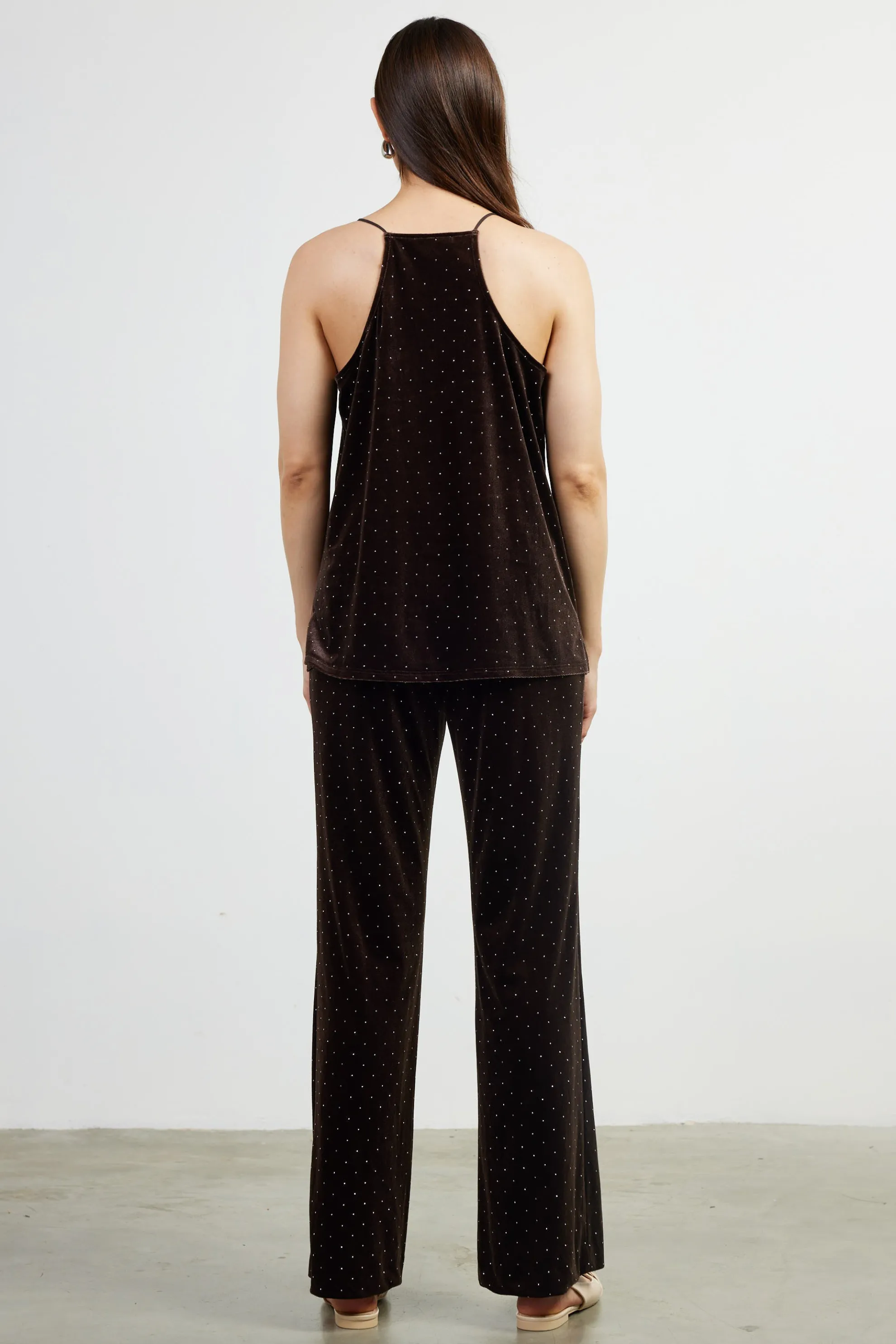 Rhinestone Velvet Cami