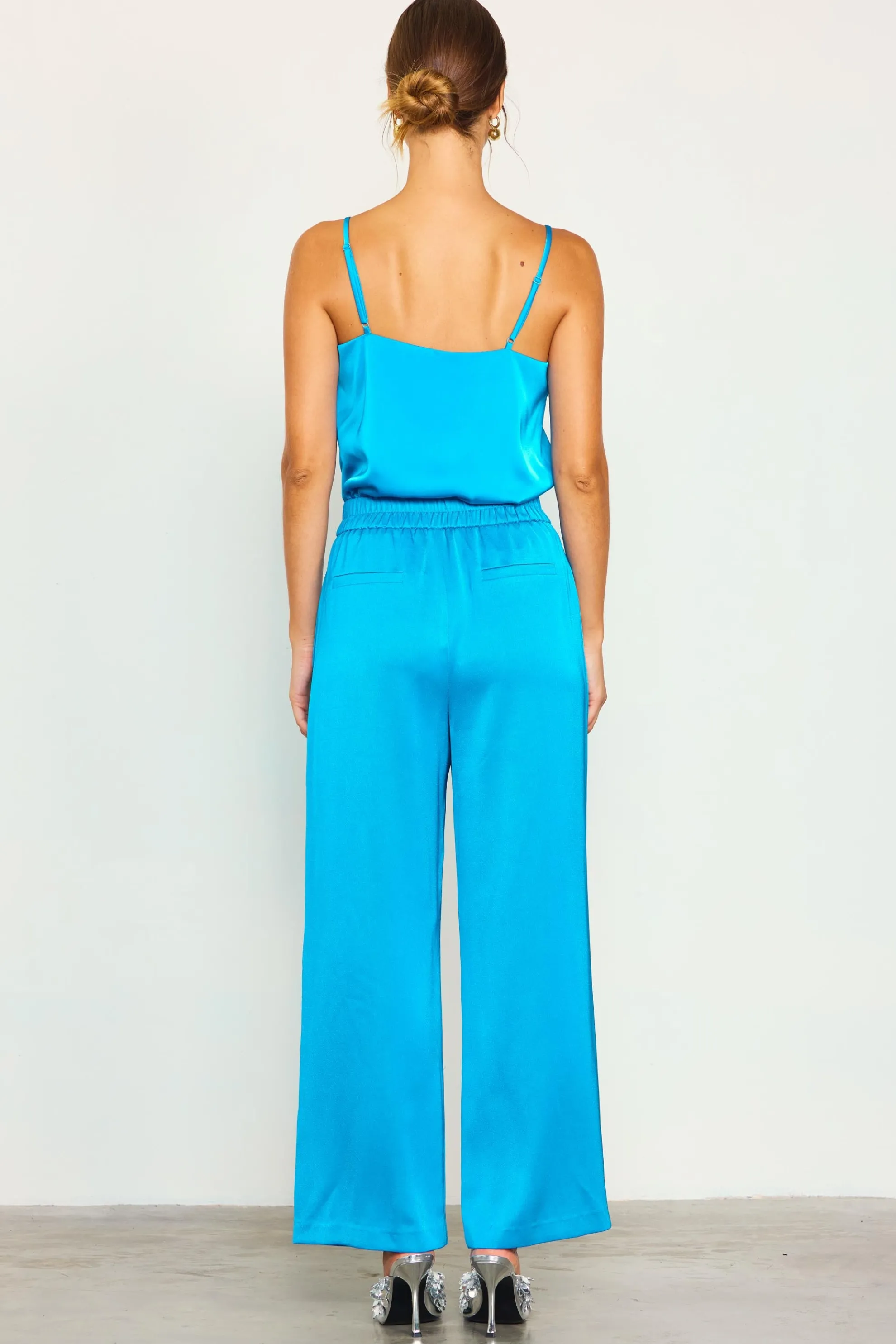 Pleat Wide Leg Trousers