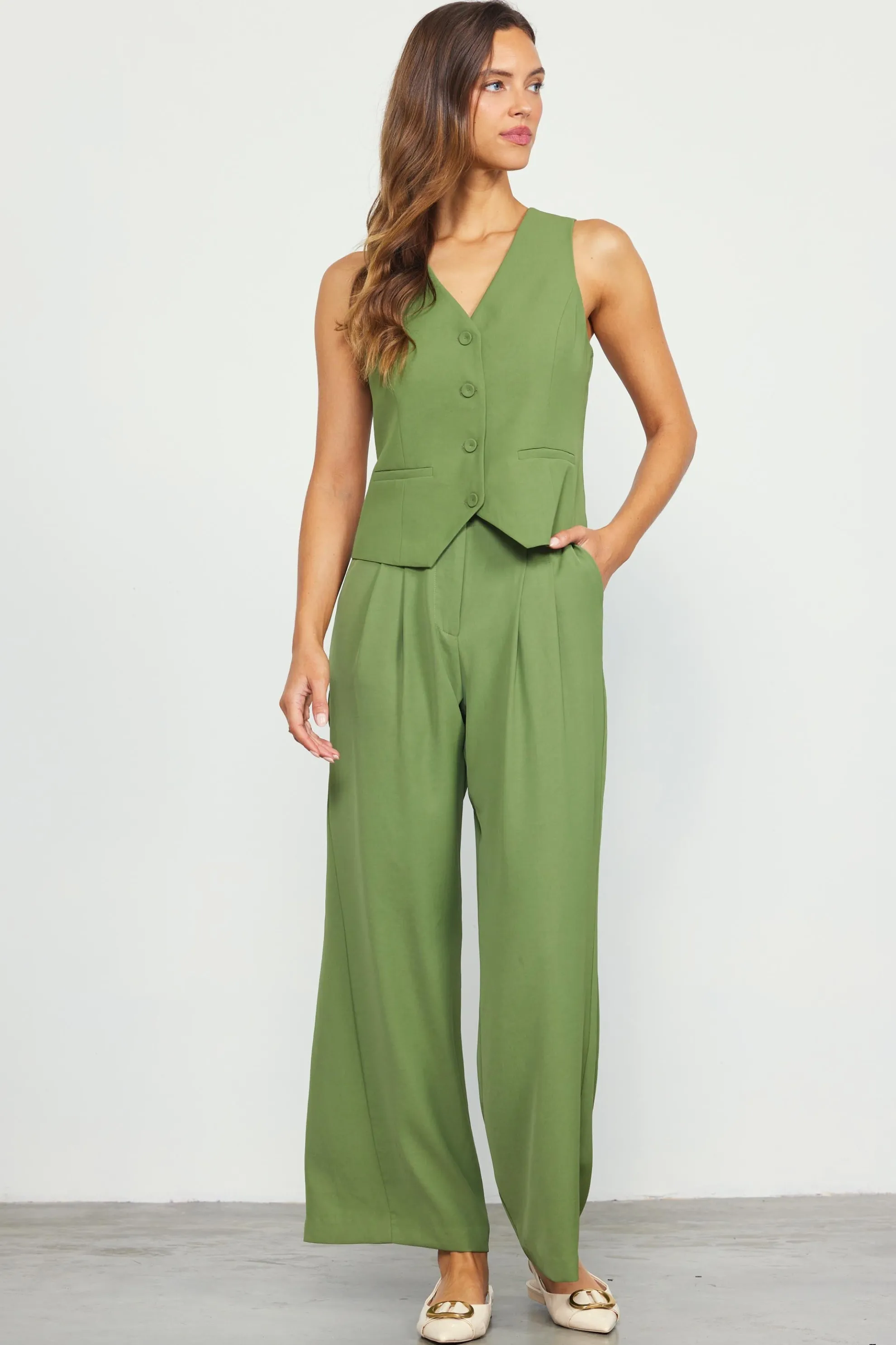 Recycled Button Down Vest