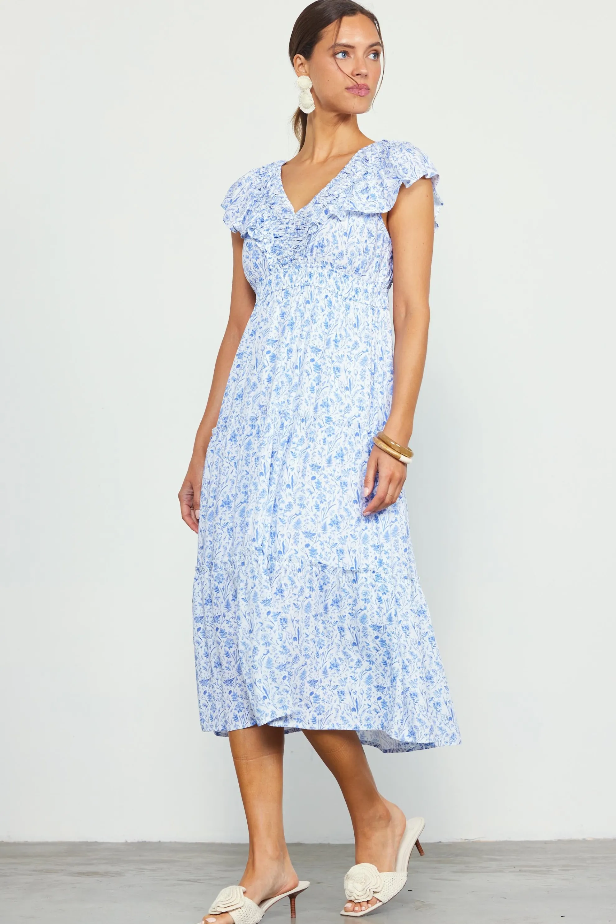 Darcy Floral Print Midi Dress