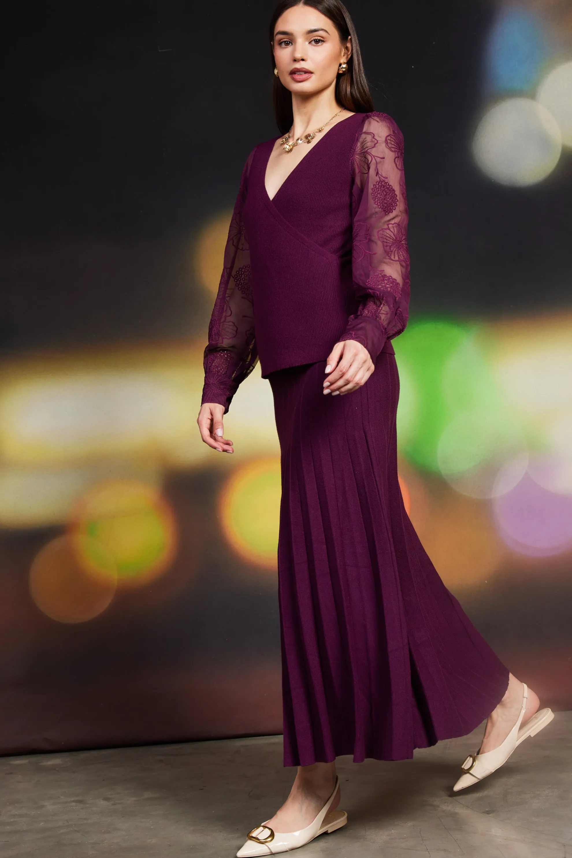 Rowan Sweater Floral Embroidery Sleeves