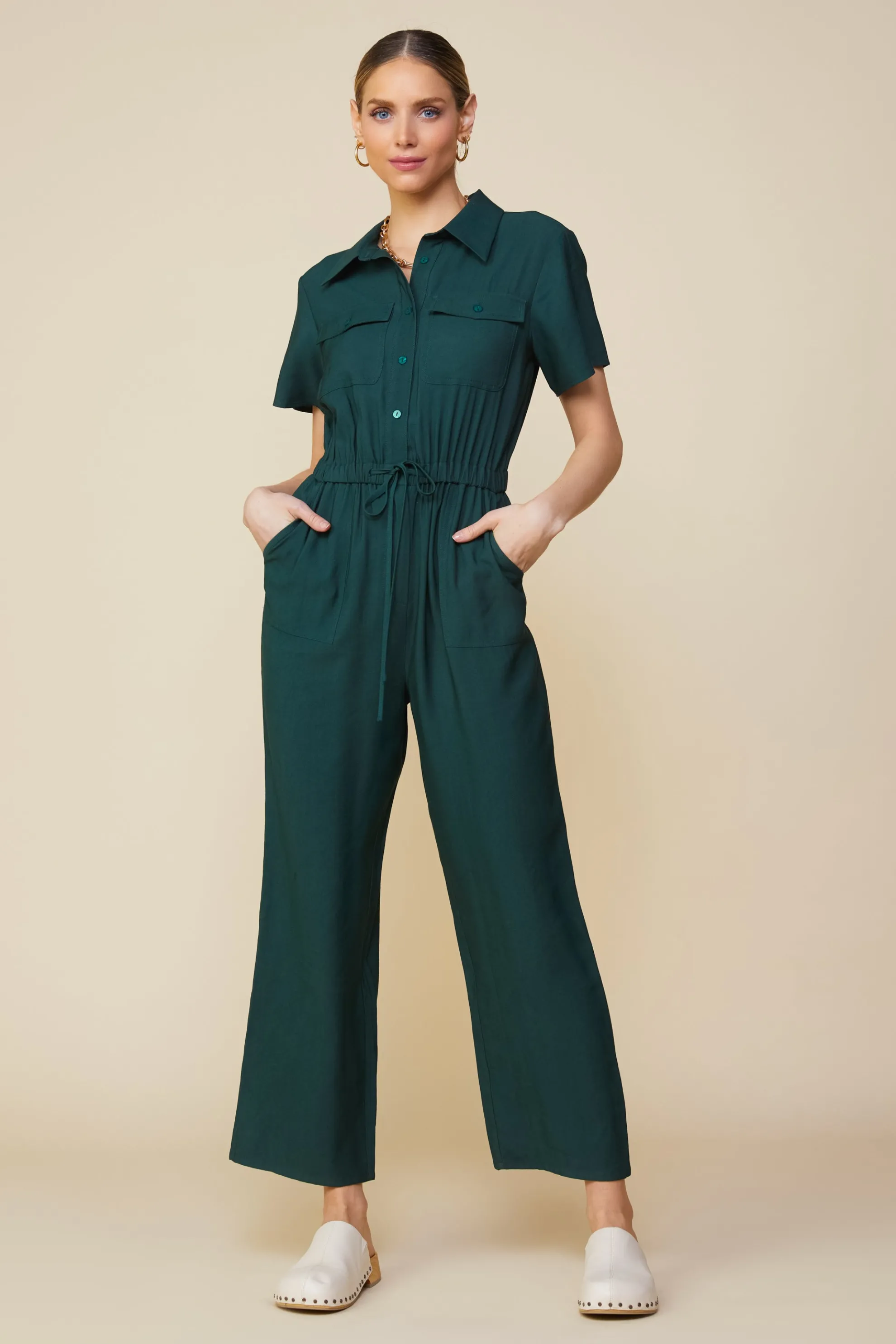 Utility Short Sleeve Jumpsuit
