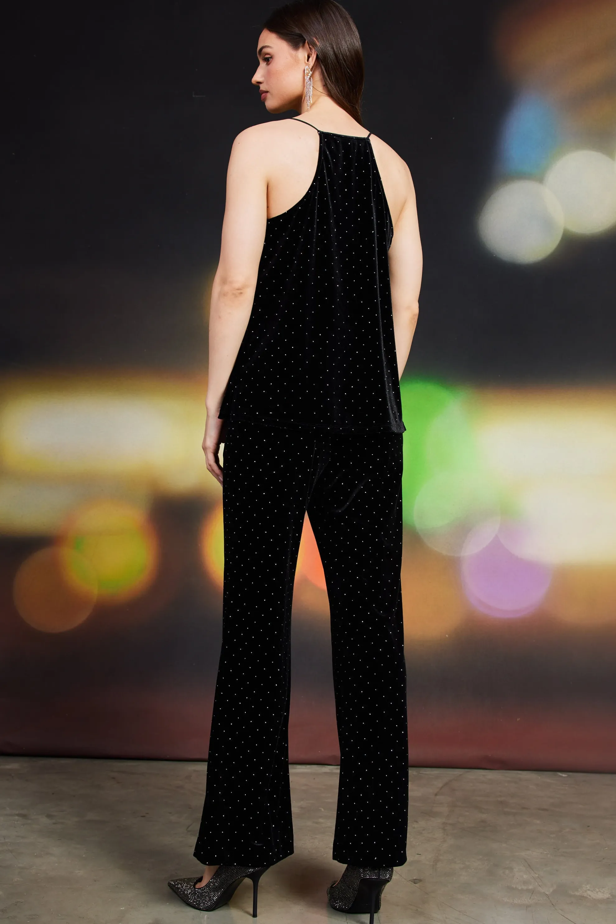 Rhinestone Velvet Cami